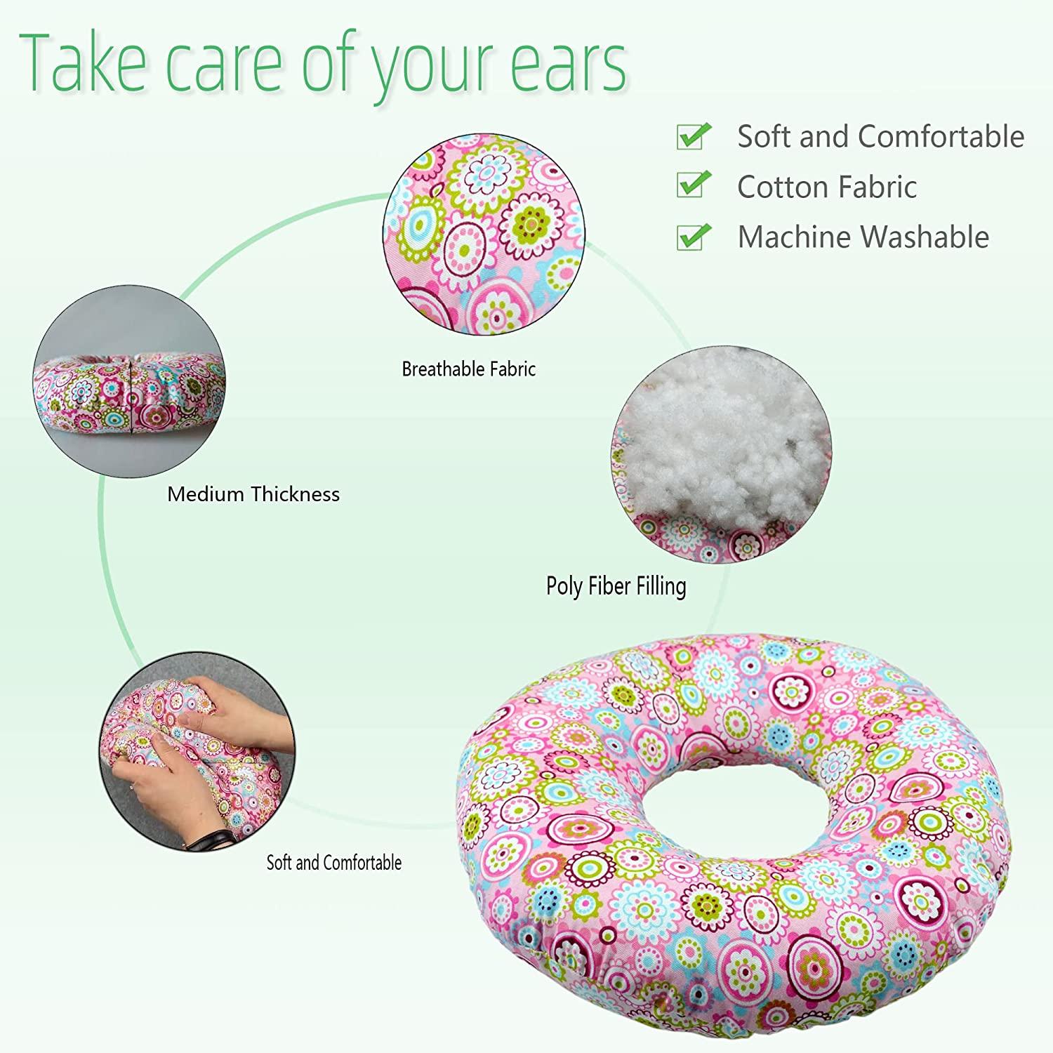 CNH & Ear Piercing Pain Relief Pillow Side Sleeping Pillow with Ear