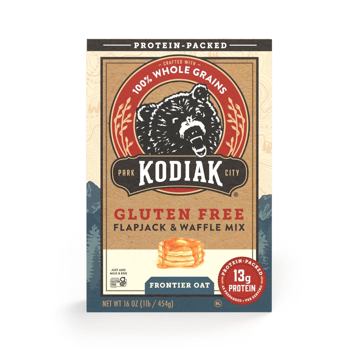 Kodiak Gluten Free Flapjack, Pancake & Waffle Mix, Frontier Oat, High ...