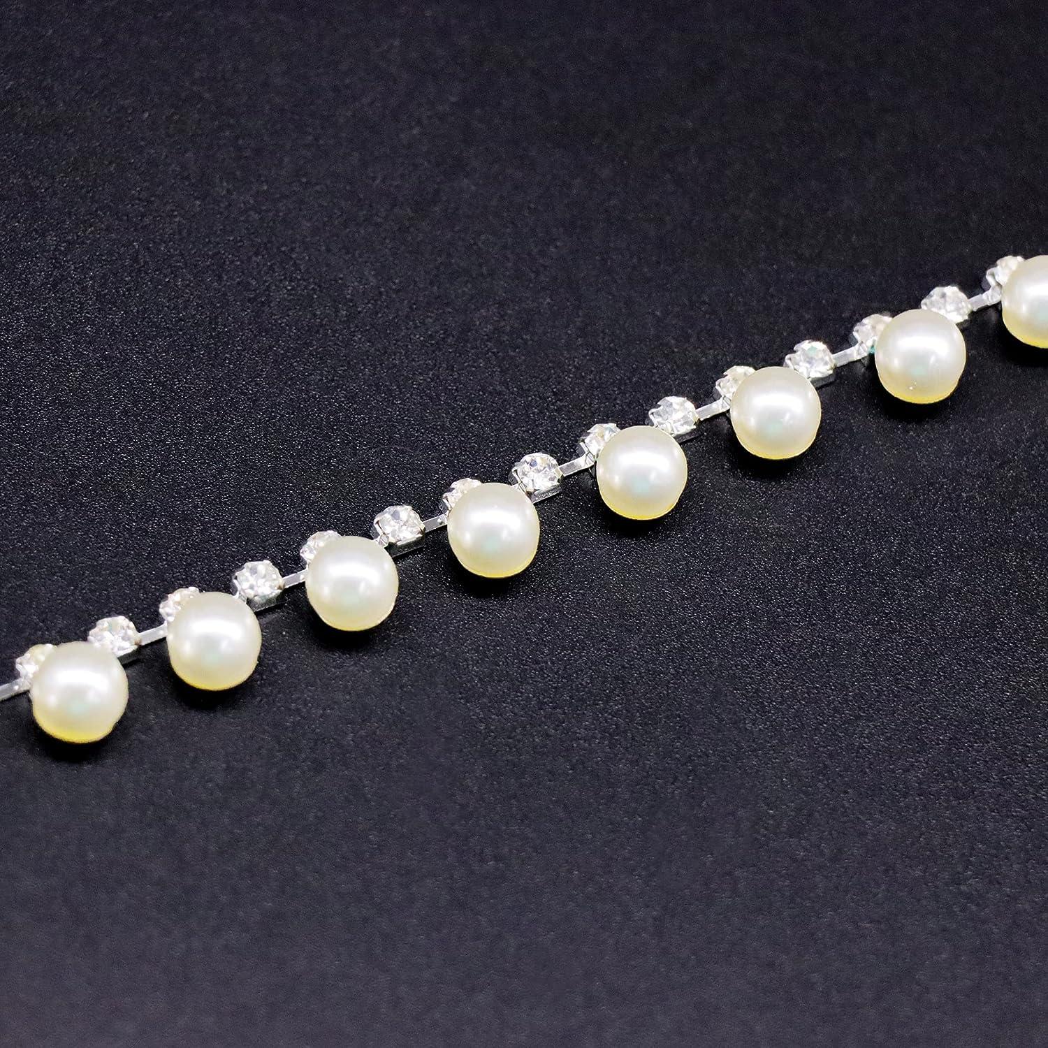 Decorative Pearl Ribbon for Clothing DIY Pearl Design Clothes Trim