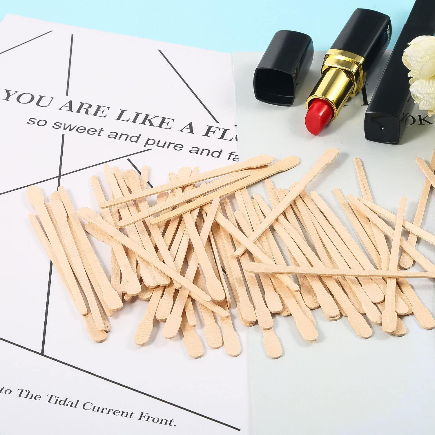 500 Pieces Brow Wax Sticks Small Wax Spatulas Applicator Wood Craft
