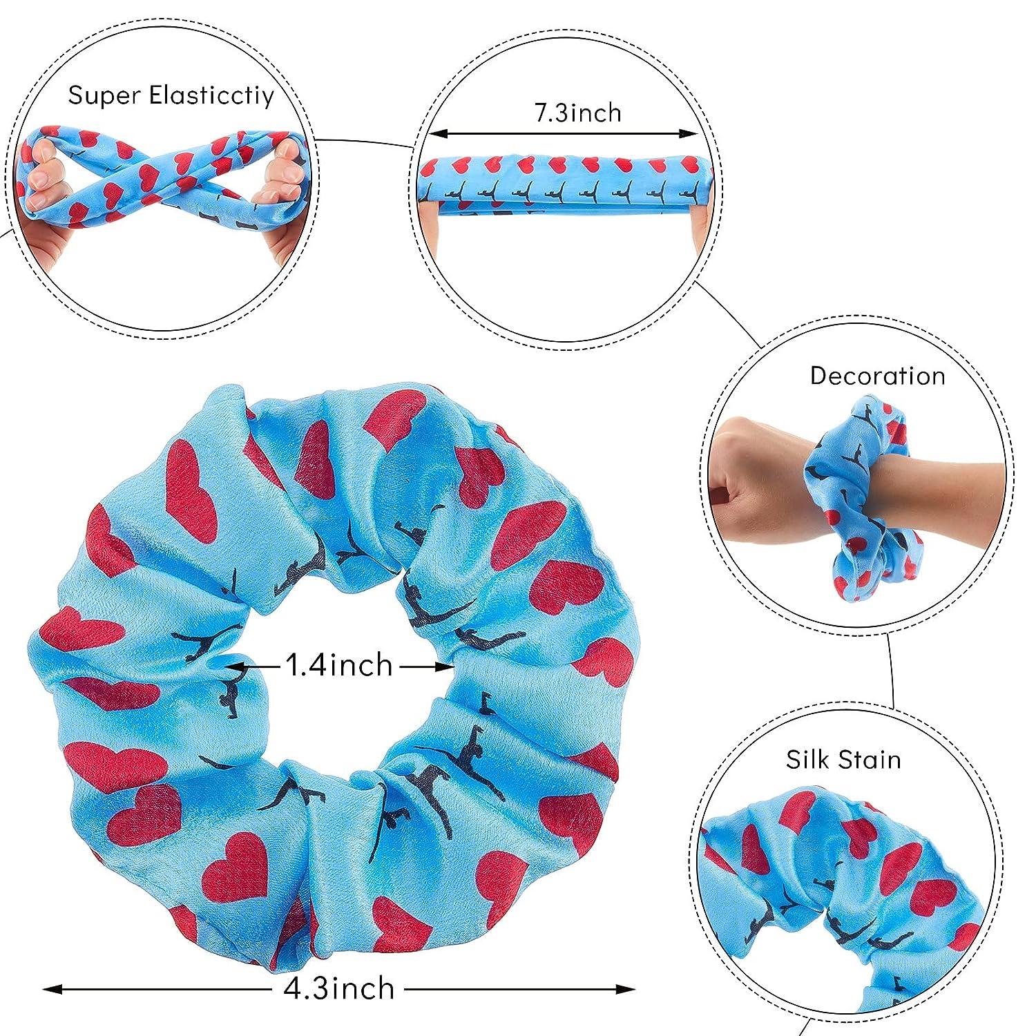 8 Pieces Gymnastics Hair Scrunchies Velvet Gymnastics Hair Elastics