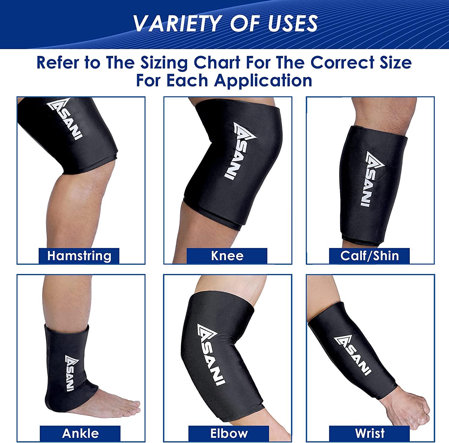 Asani Compression Ice Pack Sleeve (Medium) for Hot or Cold Therapy for
