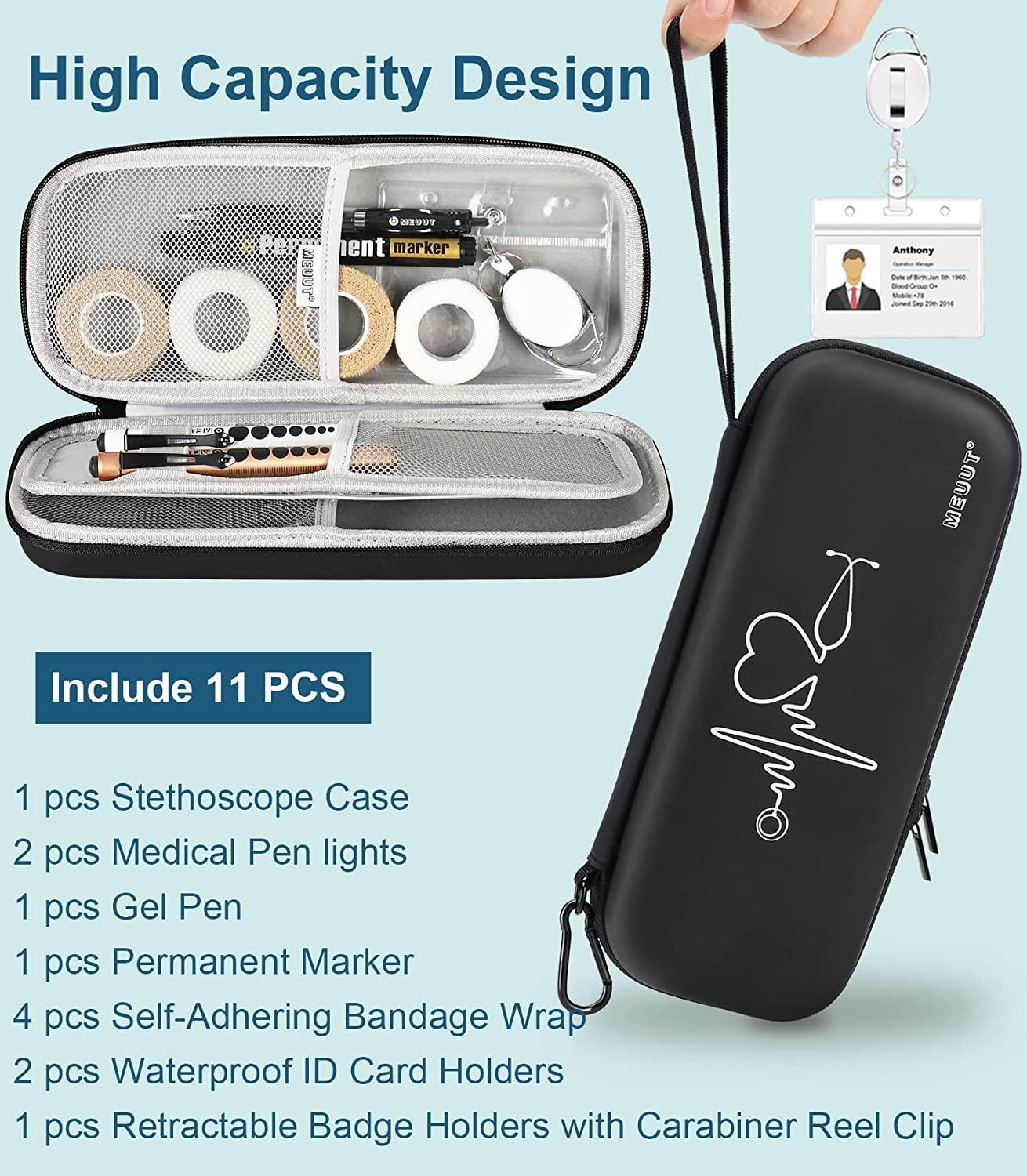 MEUUT 11pcs Nurse Stethoscope Case Kit First Aid Bag with Penlights