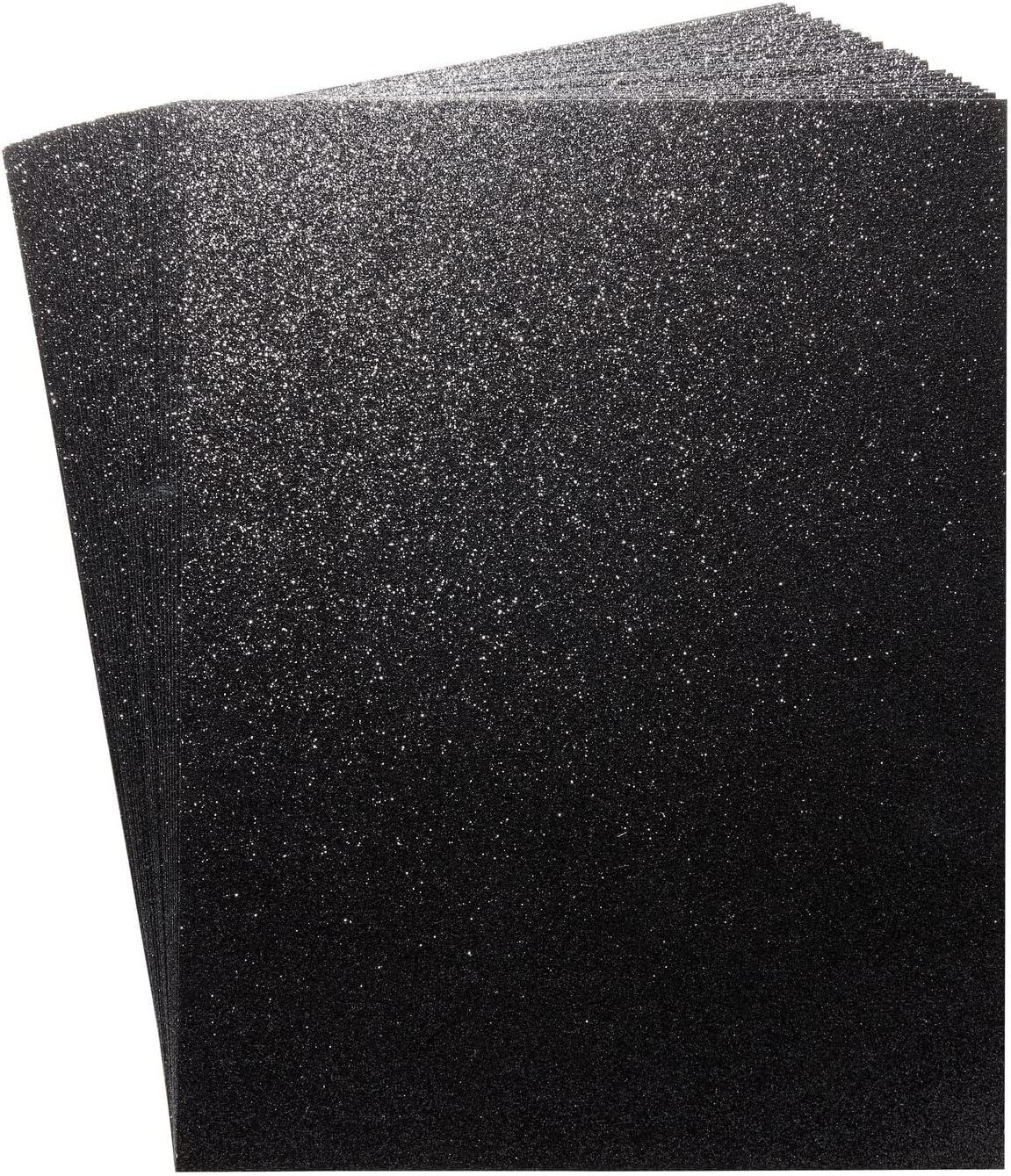 Honeyplum Black Glitter Cardstock - 10 Sheets Premium Glitter Paper - Sized  12 x 12 - Perfect for Scrapbooking, Crafts, Decorations