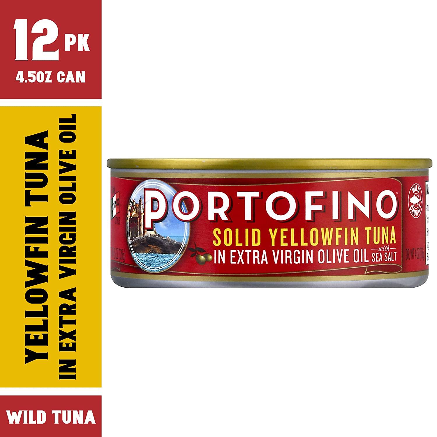 Portofino Solid Yellowfin Tuna In Extra Virgin Olive Oil 4.5oz Can