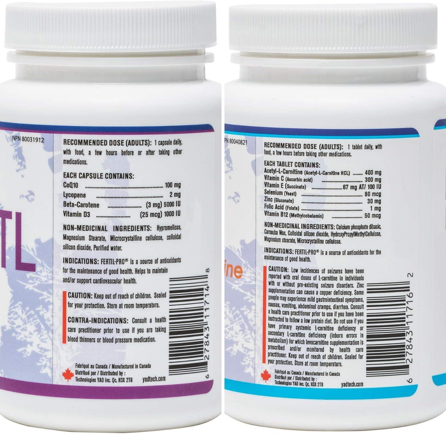 Fertil Pro Male Combo - Natural Health Supplements (3 month supply) | Buy  Now with Express International Delivery