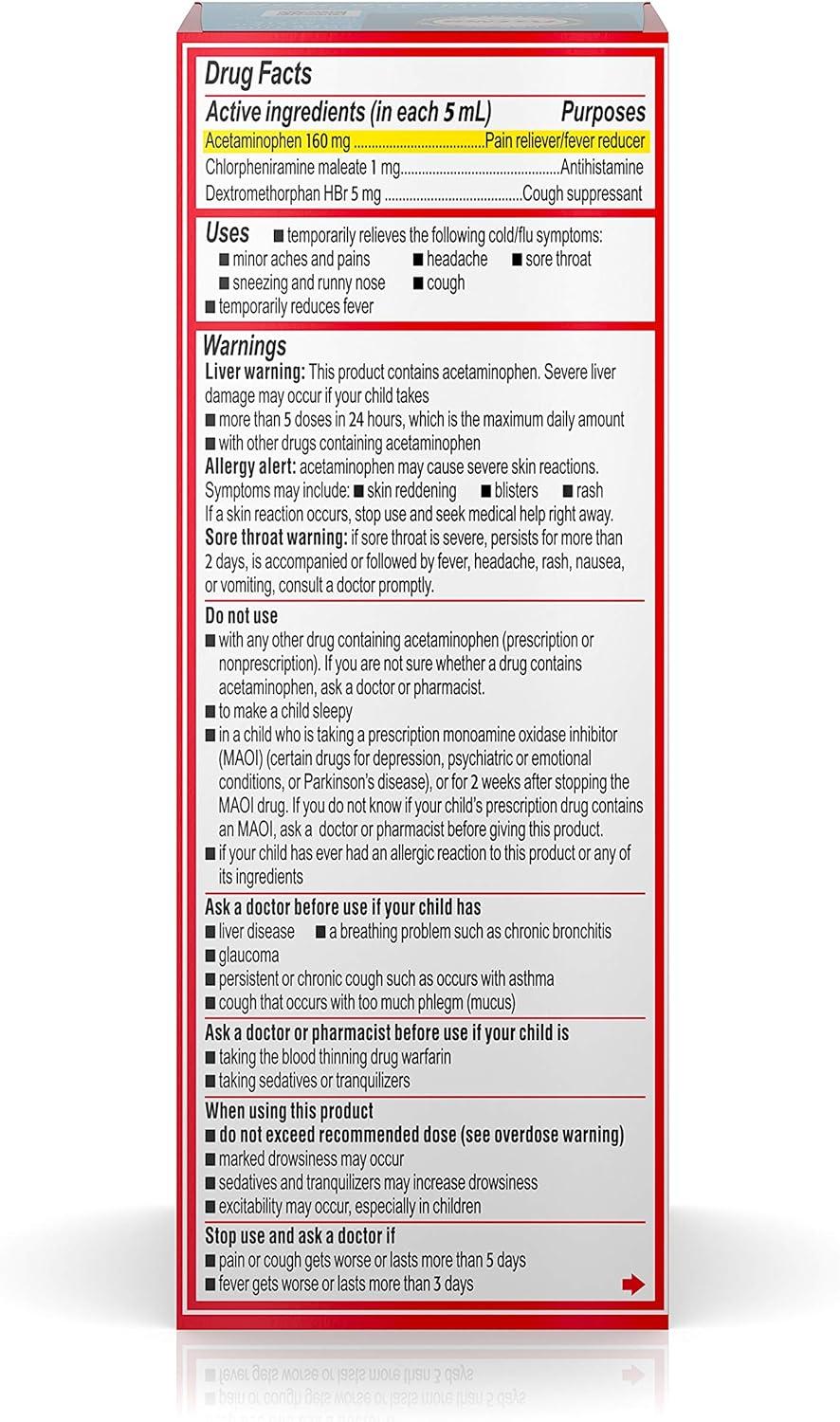 Tylenol Children's Cold + Cough + Runny Nose Grape Oral Suspension 4 oz