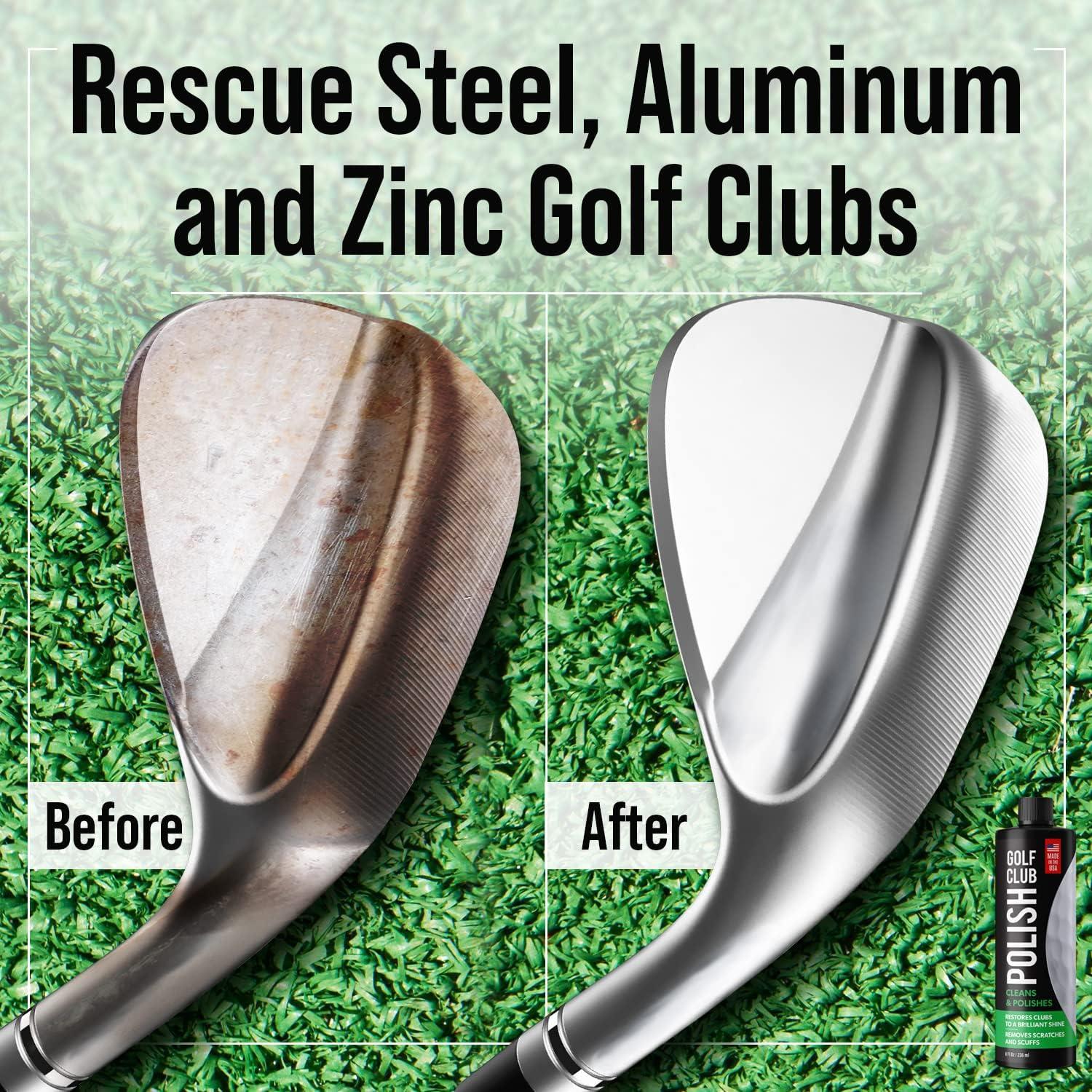 Golf Club Polish to Revitalize Your Clubs - Made in USA - Golf Club Cleaner  to Prolong Performance - Golf Club Scratch Remover - for Your Golf Club  Cleaning Kit & Golf