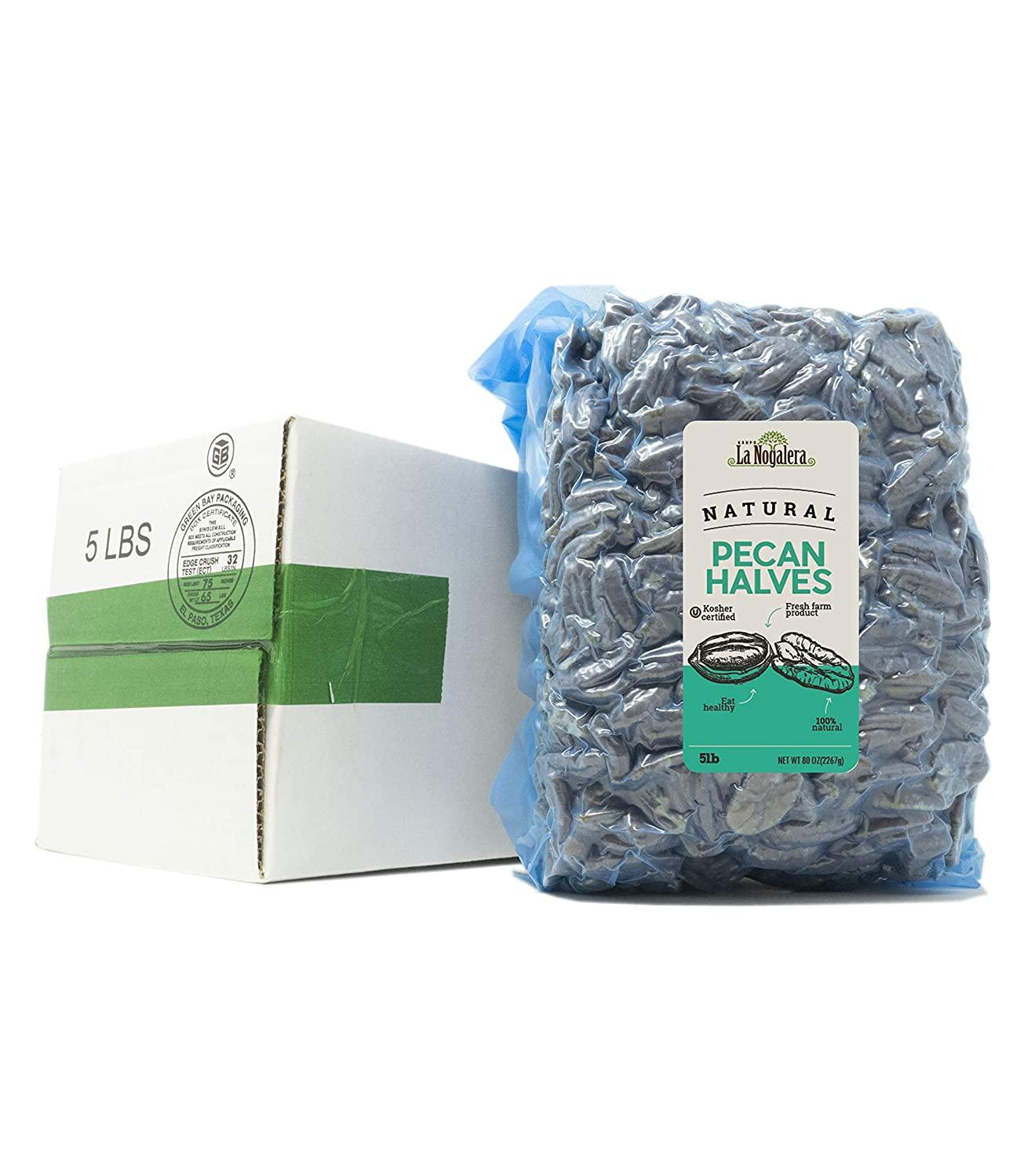 La Nogalera Raw Pecans 5 lbs Vacuum Sealed Bag, Organic, NonGMO, No