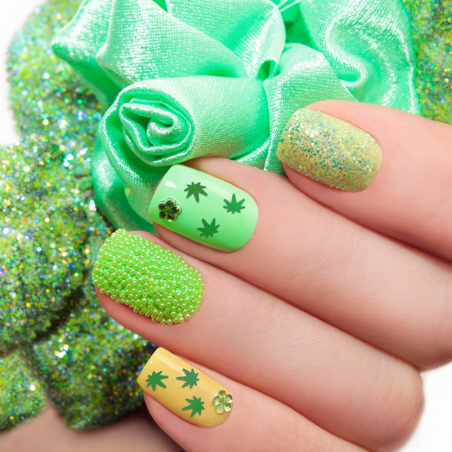 Weed Leaf Nail Art