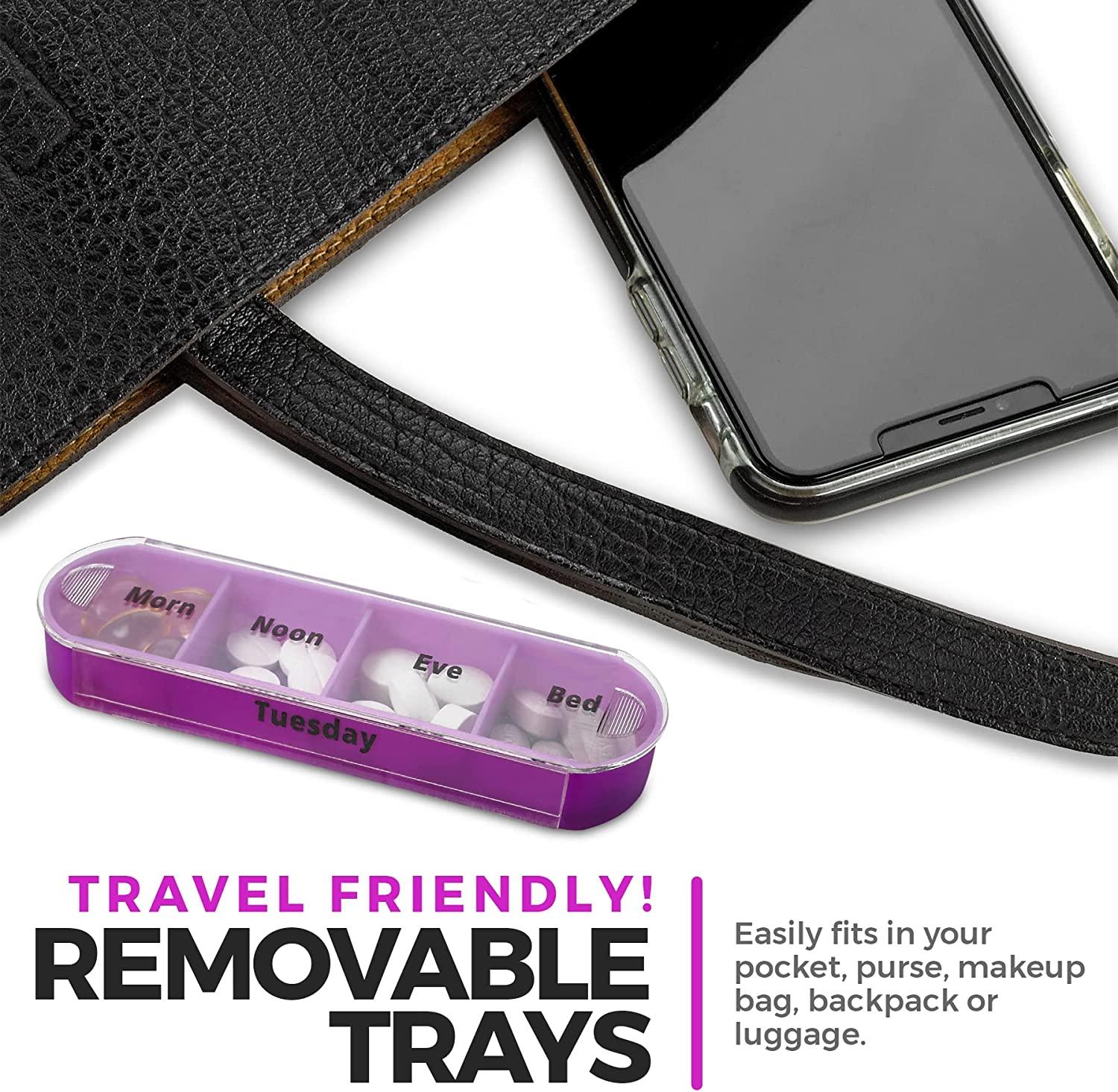 MEDca Weekly Pill Organizer, Four TimesaDay, 1 Dispenser with