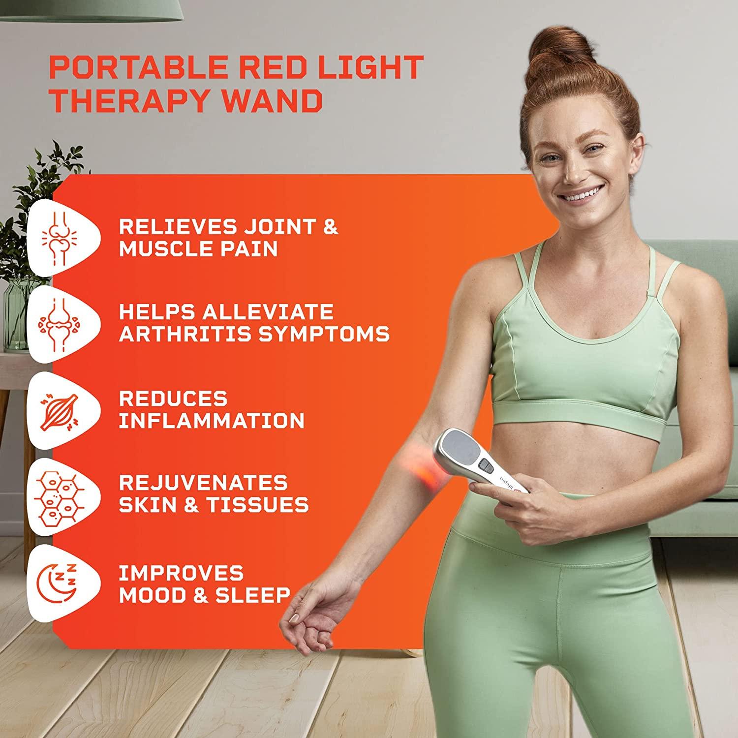 Portable Near Infrared Light Therapy Wand for Pain Relief 650nm Red