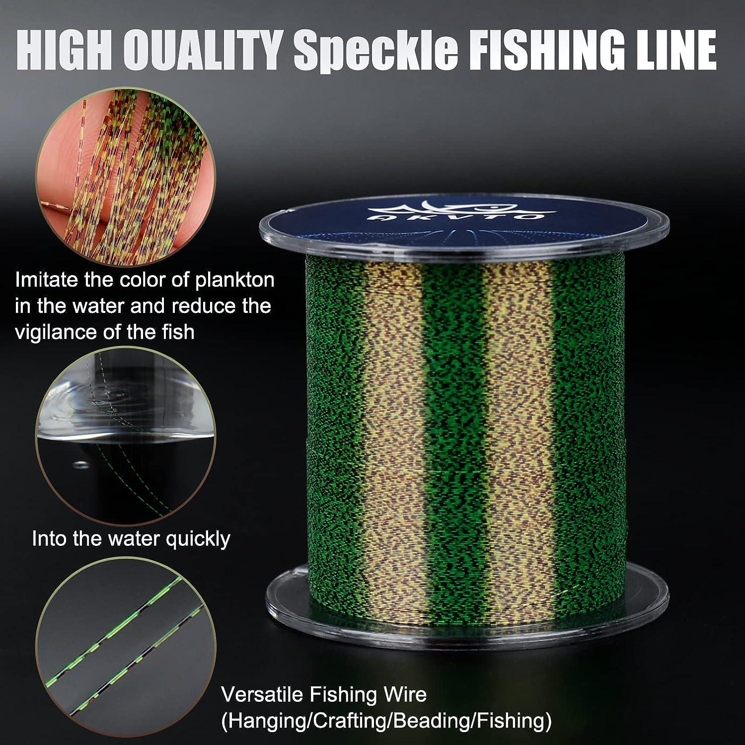 AKvto Spotted Monofilament Fishing Line - Premium nylon material is strong  and abrasion resistant, invisible camouflage fishing line 300Yds, suitable  for freshwater and saltwater fishing line 10-35LB. 0.30MM/15LB/300YDS  Gradient Fishing Line