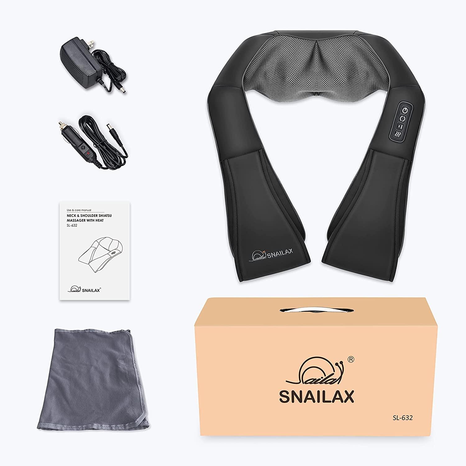  Snailax Shiatsu Neck Back Massager - 3D Deep Kneading