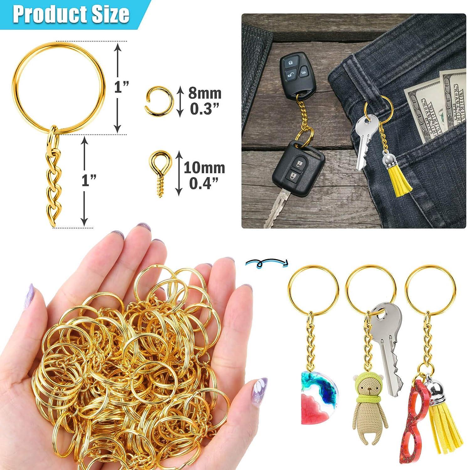 FLASOO 150Pcs Split Key Chain Rings with Chain and Jump Rings Bulk for –  PAXCOO Direct
