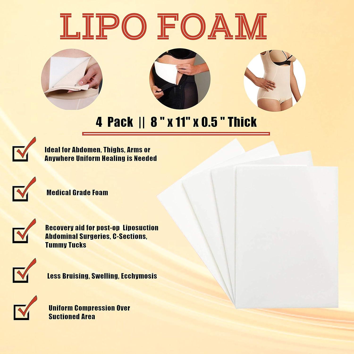 Medcore 4 Pack Lipo Foam Board - Post Surgery Ab Board - Use After  Liposuction C-Section Tummy Tucks BBL surgeries | Buy Now with Express  International Delivery
