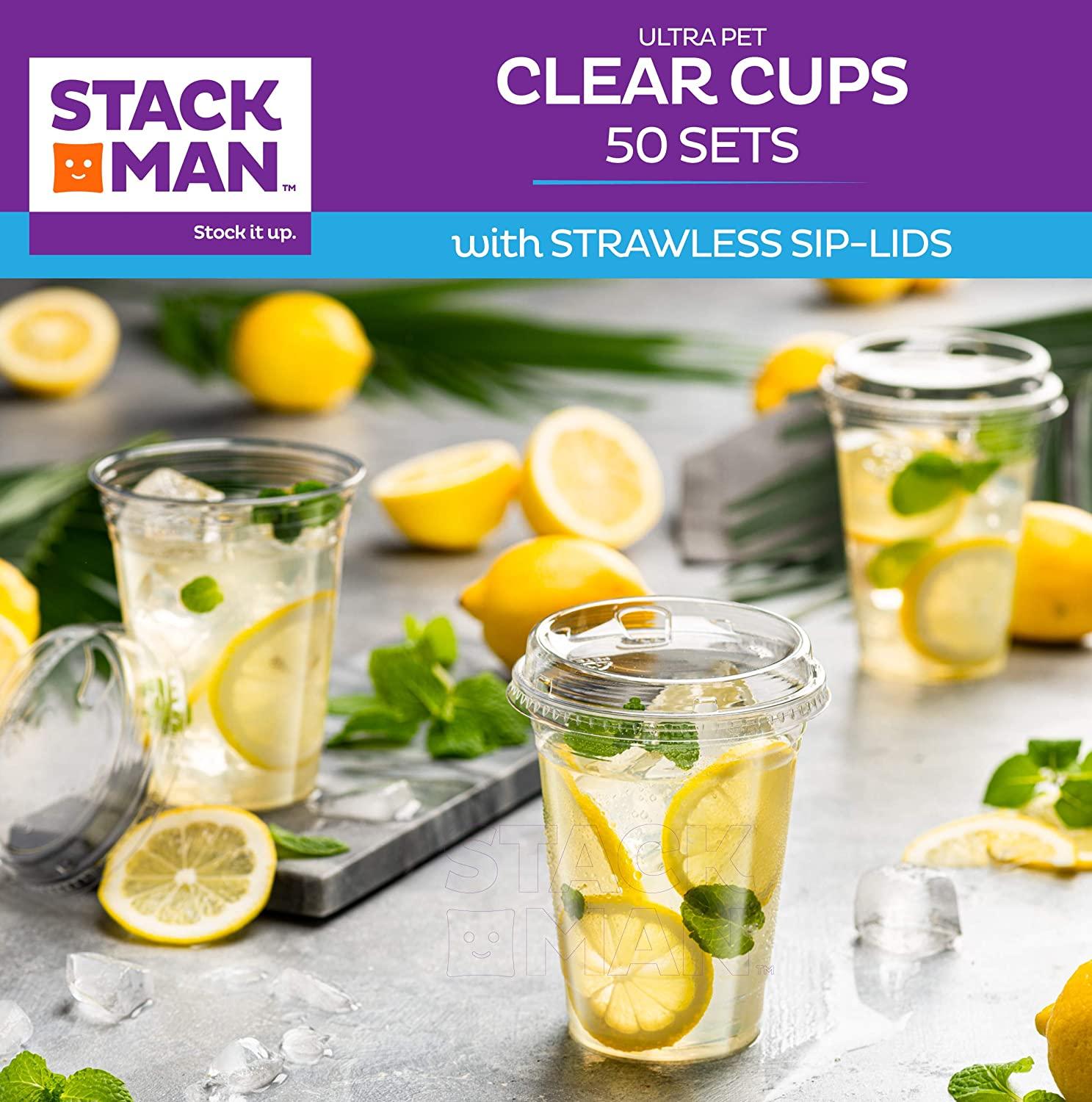 16 oz cups with lids disposable