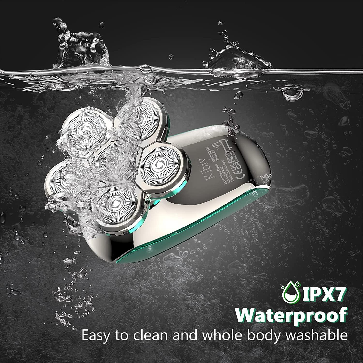 Head Shaver for Men, Kibiy 5in1 Electric Razor for Men Cordless LED