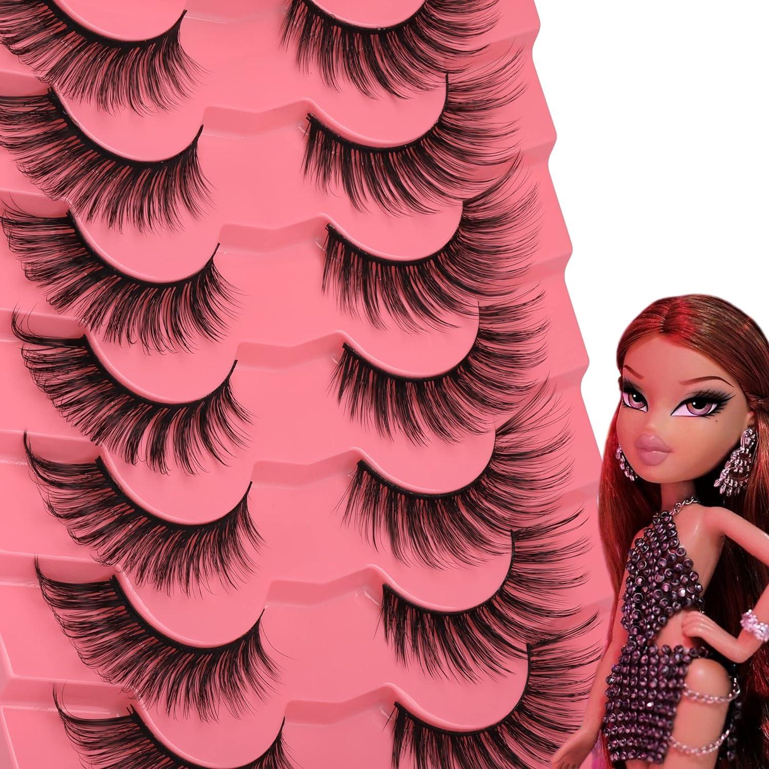 Mavphnee Fox Eye Lashes Wispy Natural Looking L Curl 18MM Fake