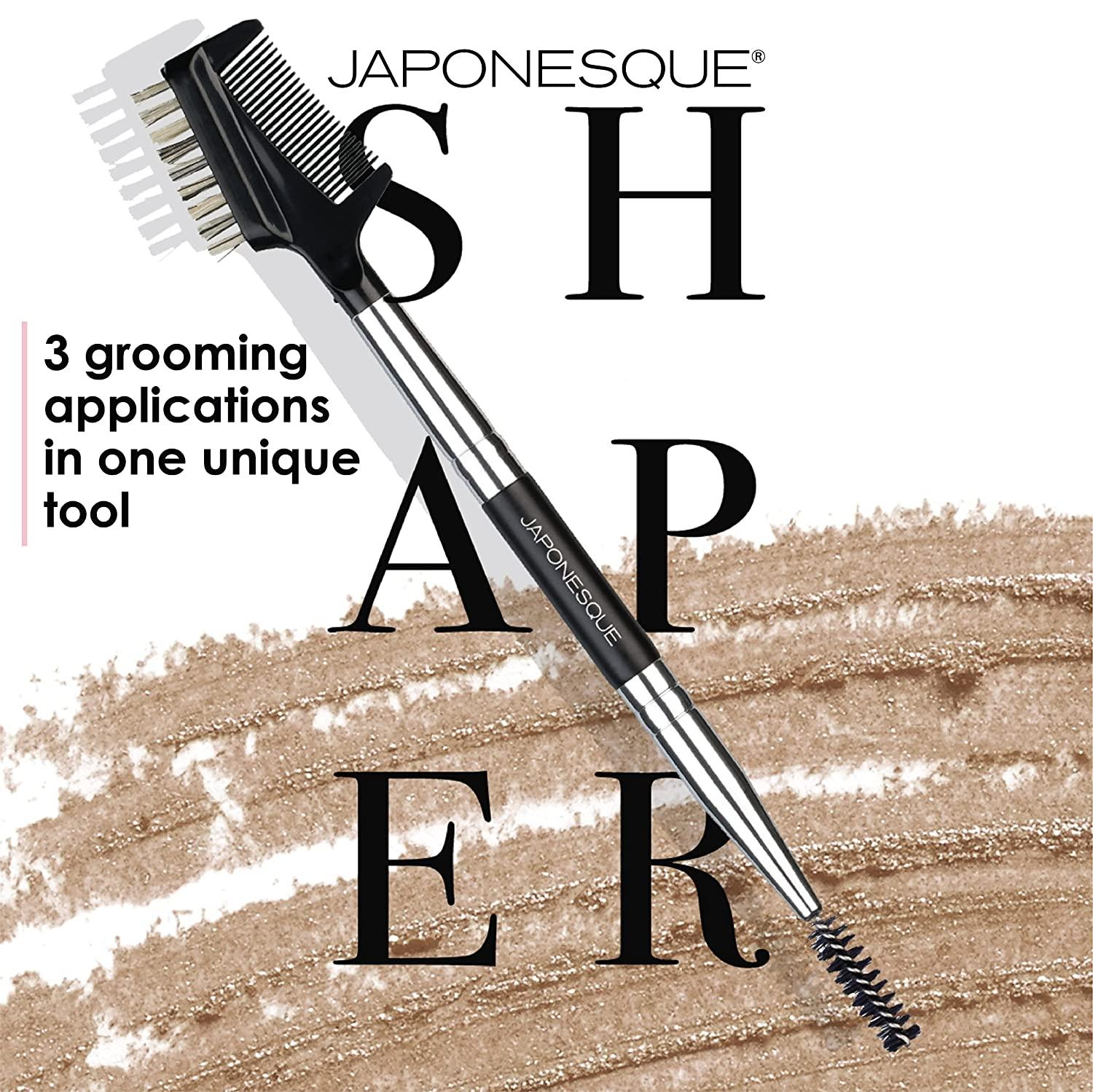 Japonesque Brow & Lash Shaper with 3 Different Spoolie Brushes, for