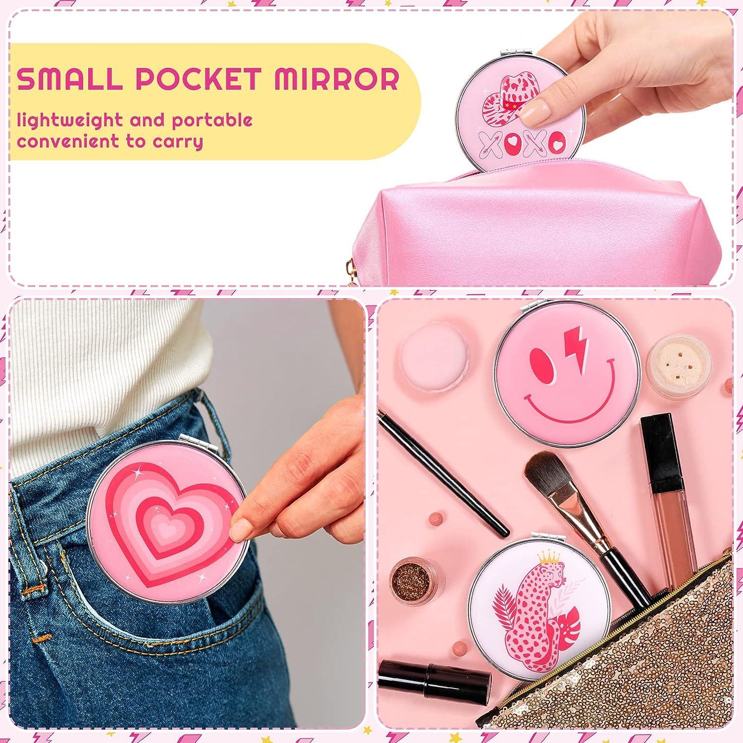 NUOLUX Mirror Makeup Folding Small Compact Pocket Hand Mirror Cosmetic  Vanity Magnifying Travel Purse Mirrors Handbag Mini