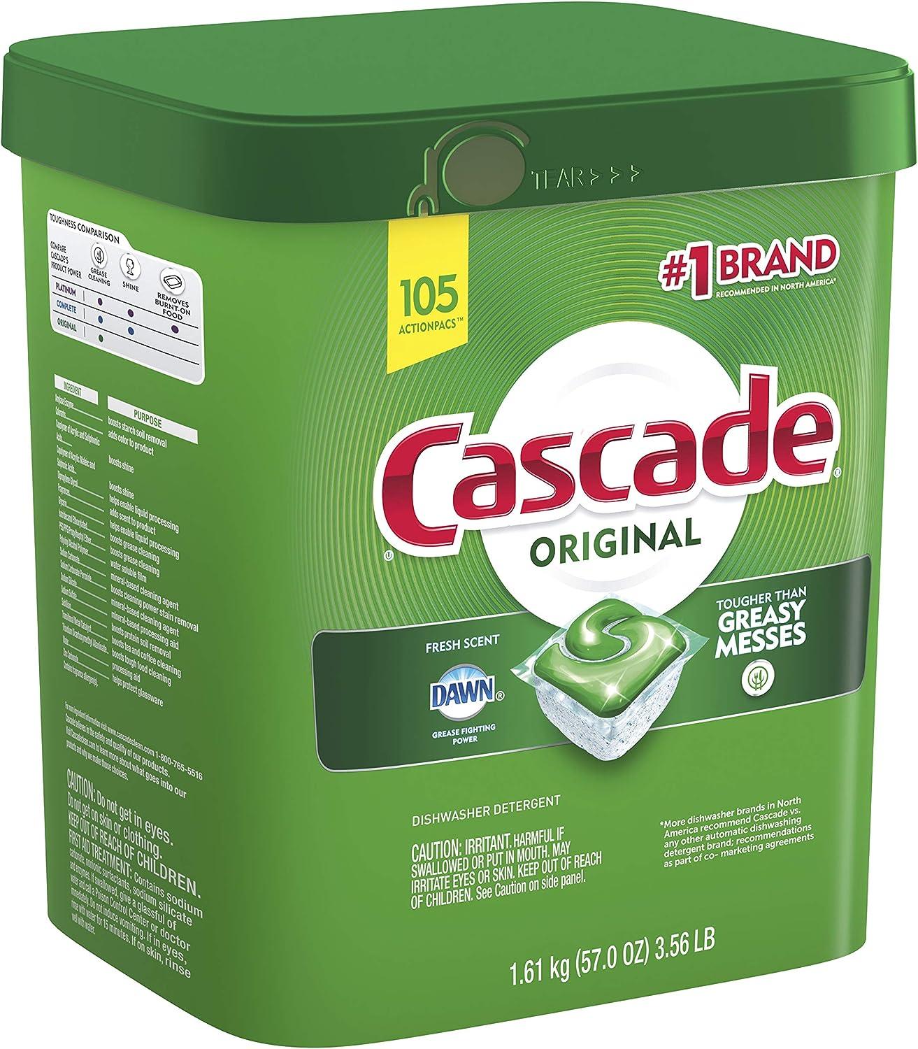 Cascade Original Dishwasher Pods, Actionpacs Dishwasher Detergent