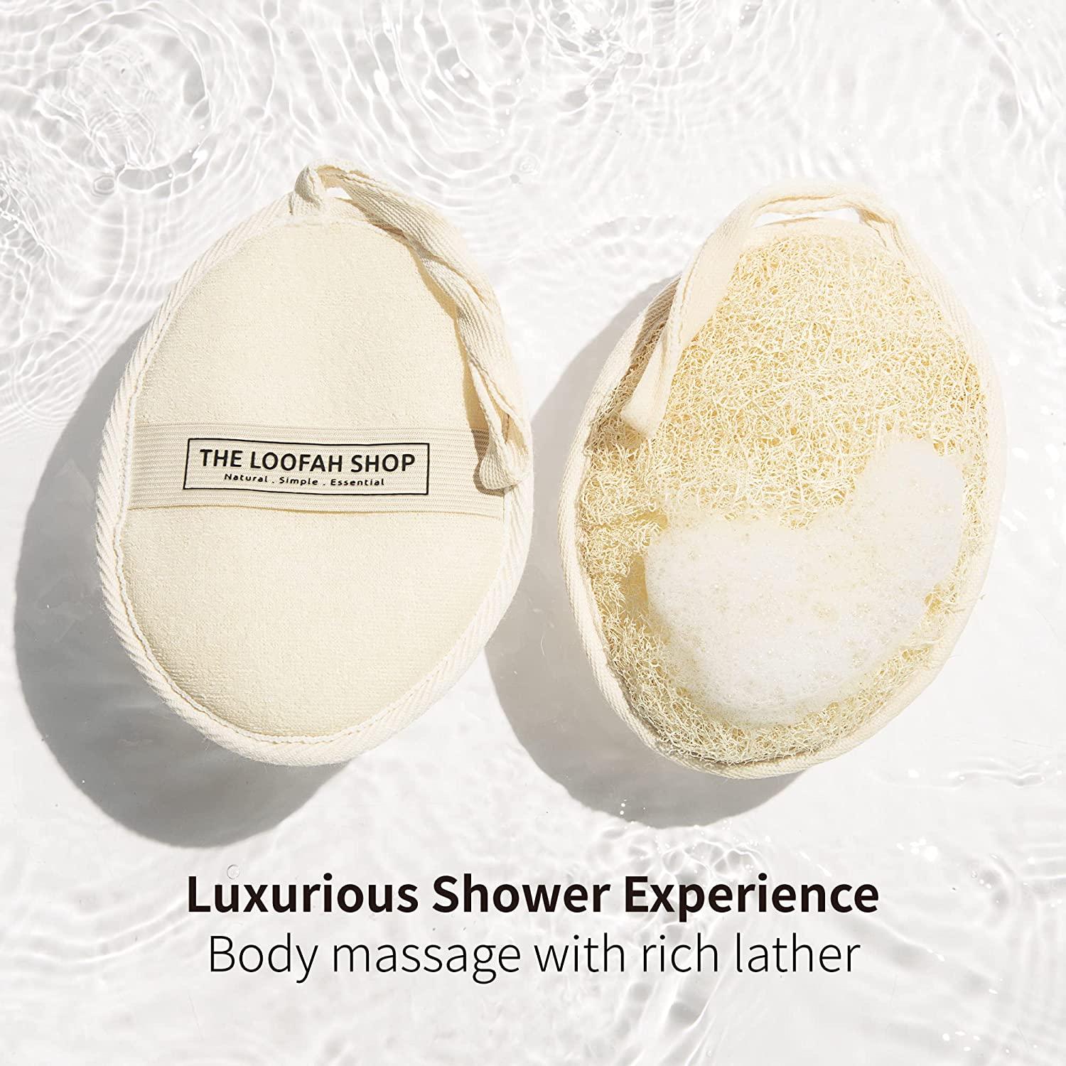 The Loofah Shop Bath Loofah Sponge - Exfoliating Body Scrubber for Men ...