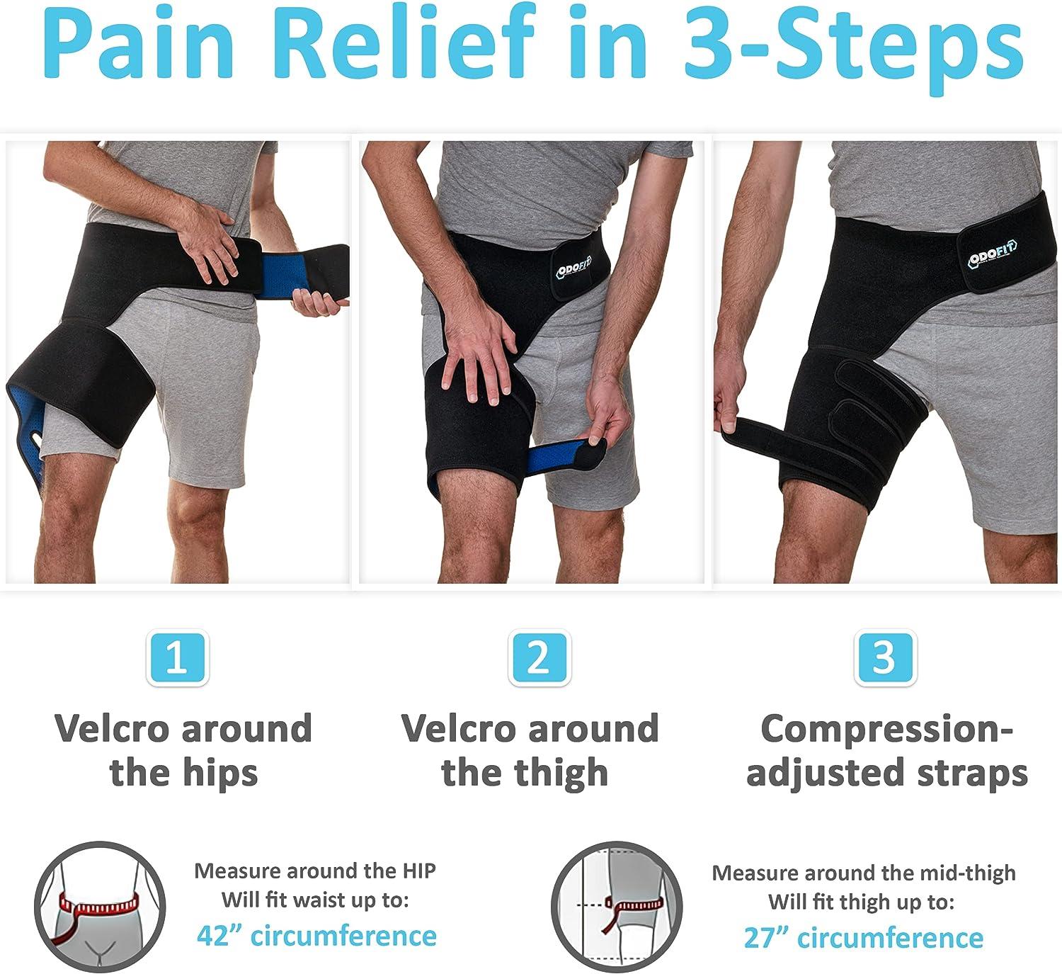 ODOFIT Hip Support Brace for Hip Pain Compression Wrap for Groin