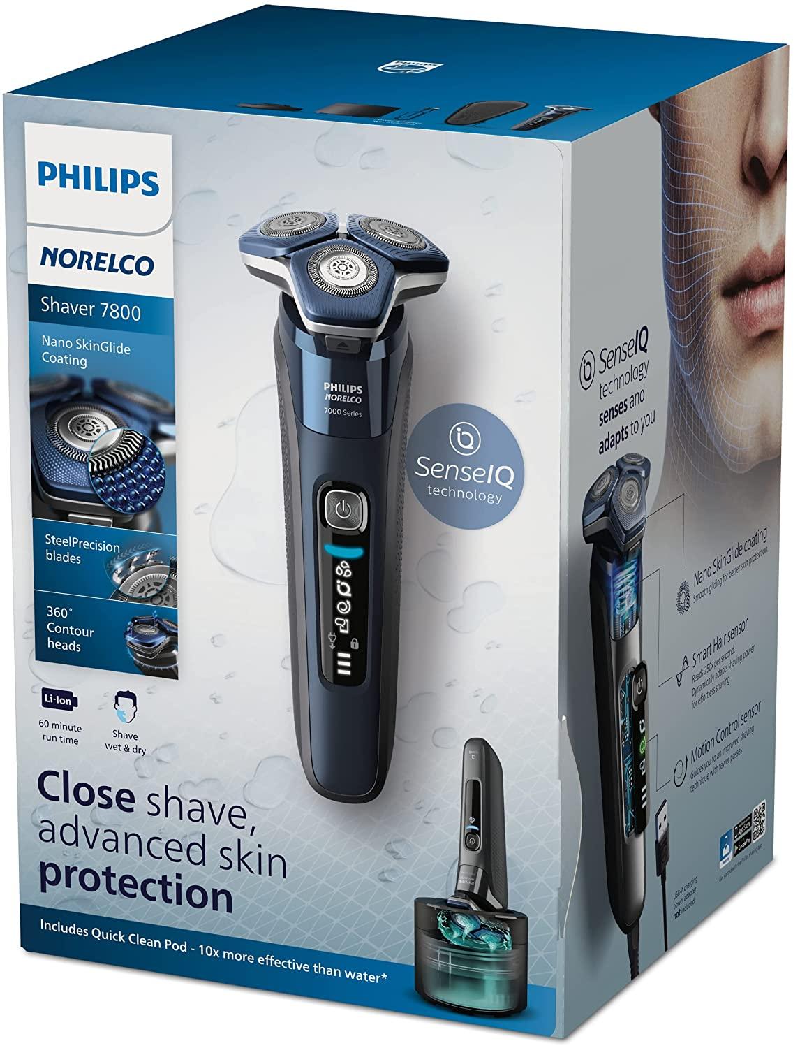 Peru spiritual Normal Philips Norelco Shaver 7800, Rechargeable Wet & Dry Electric Shaver with  SenseIQ Technology, Quick Clean Pod, Charging Stand, Travel Case and Pop-up  Trimmer, S7885/85 Latest Version