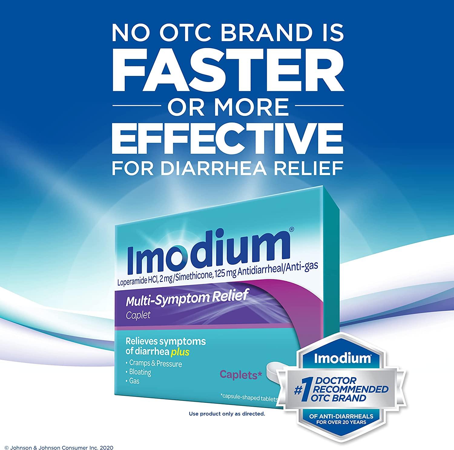 Imodium MultiSymptom Relief Caplets with Loperamide Hydrochloride and