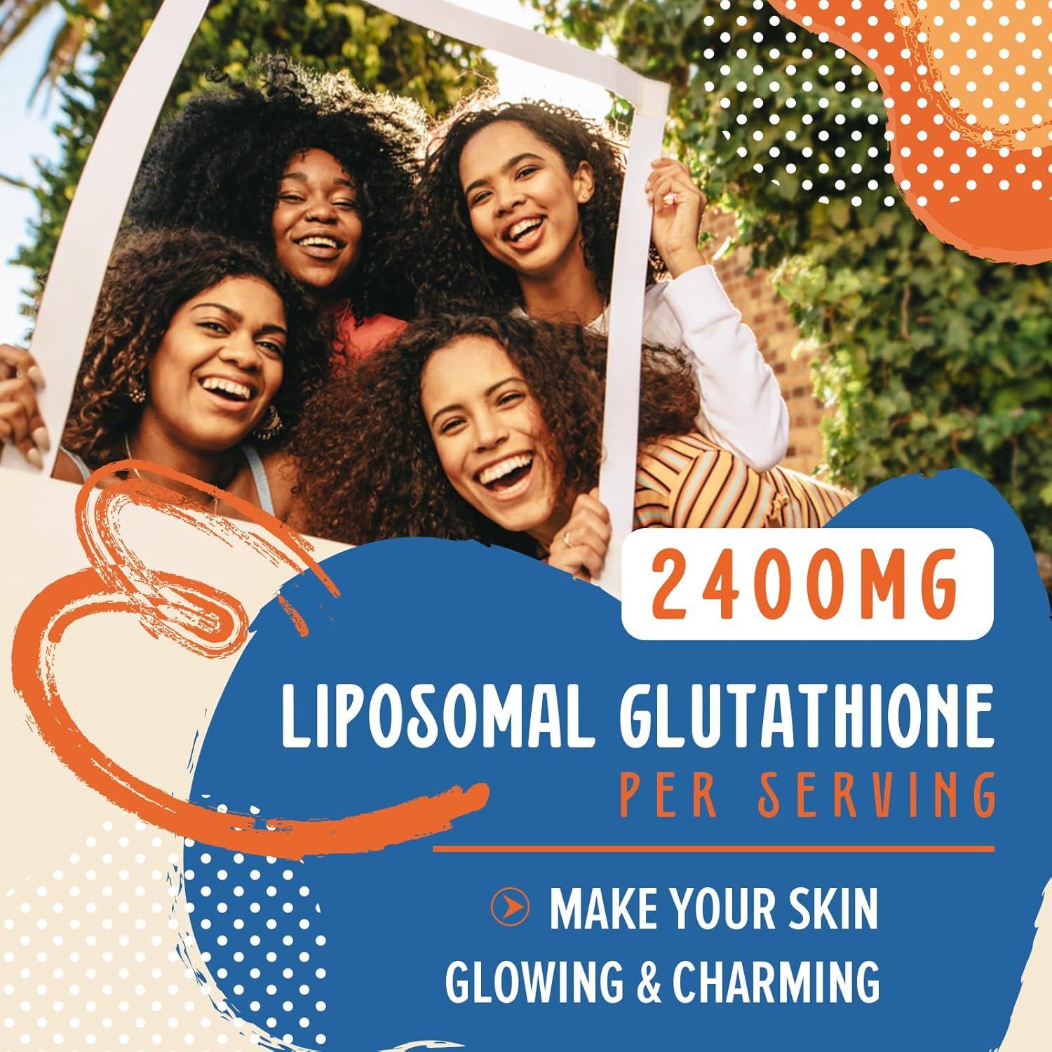 2400MG Liposomal Glutathione Supplement with Vitamin C - Non-GMO Master  Antioxidant Enhanced Absorption Boost Immune System - 120 Softgels (2 Packs  | Buy Now with Express International Delivery