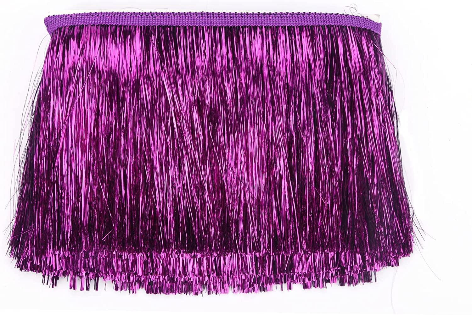 YYCRAFT 4" Wide Tinsel Fringe Tinsel Trim Dance Costume Fringe Trimming
