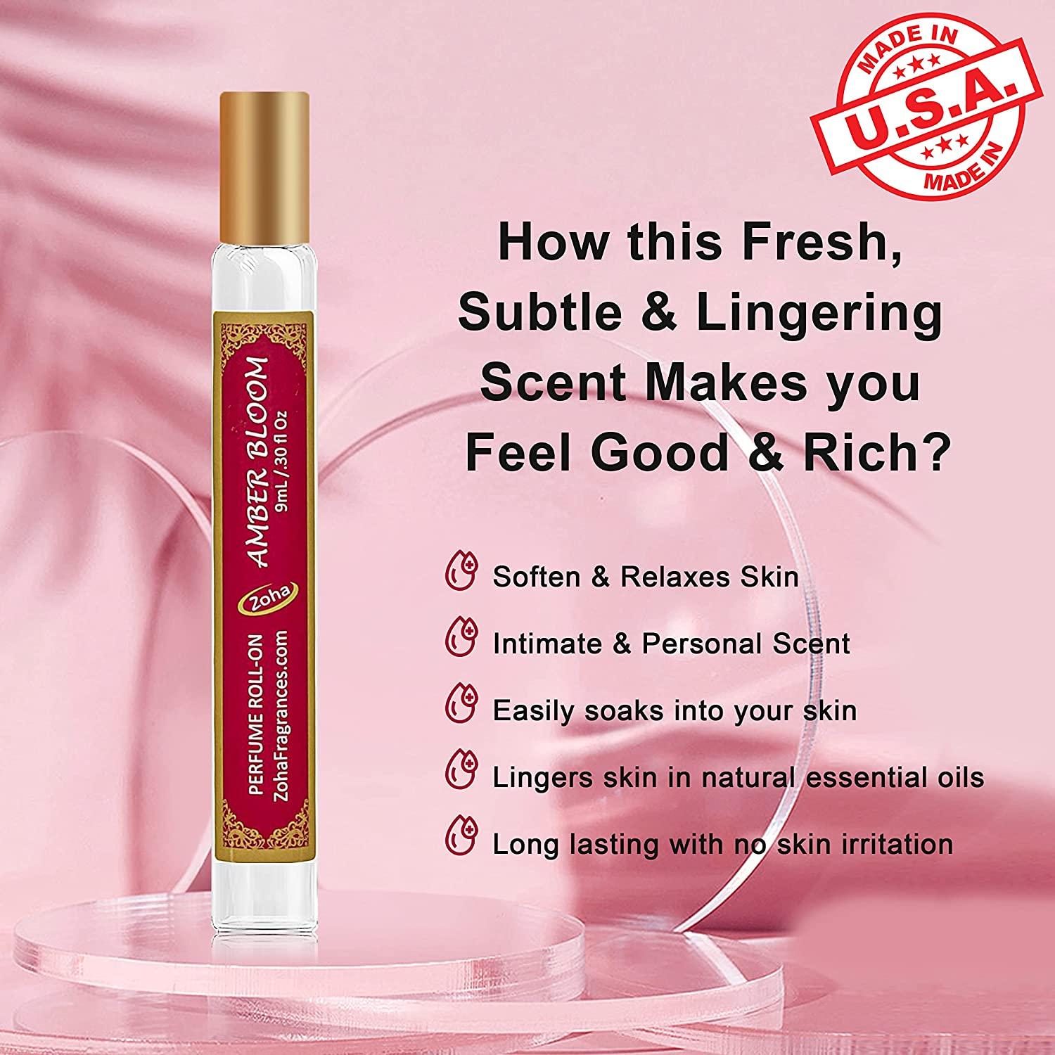 Amber Bloom Roll On Perfume for Women and Men Alcohol Free