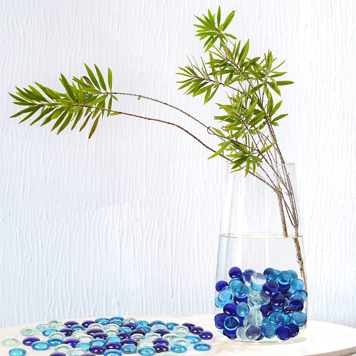 Light Blue Glass Marbles Bowl and Vase Fillers