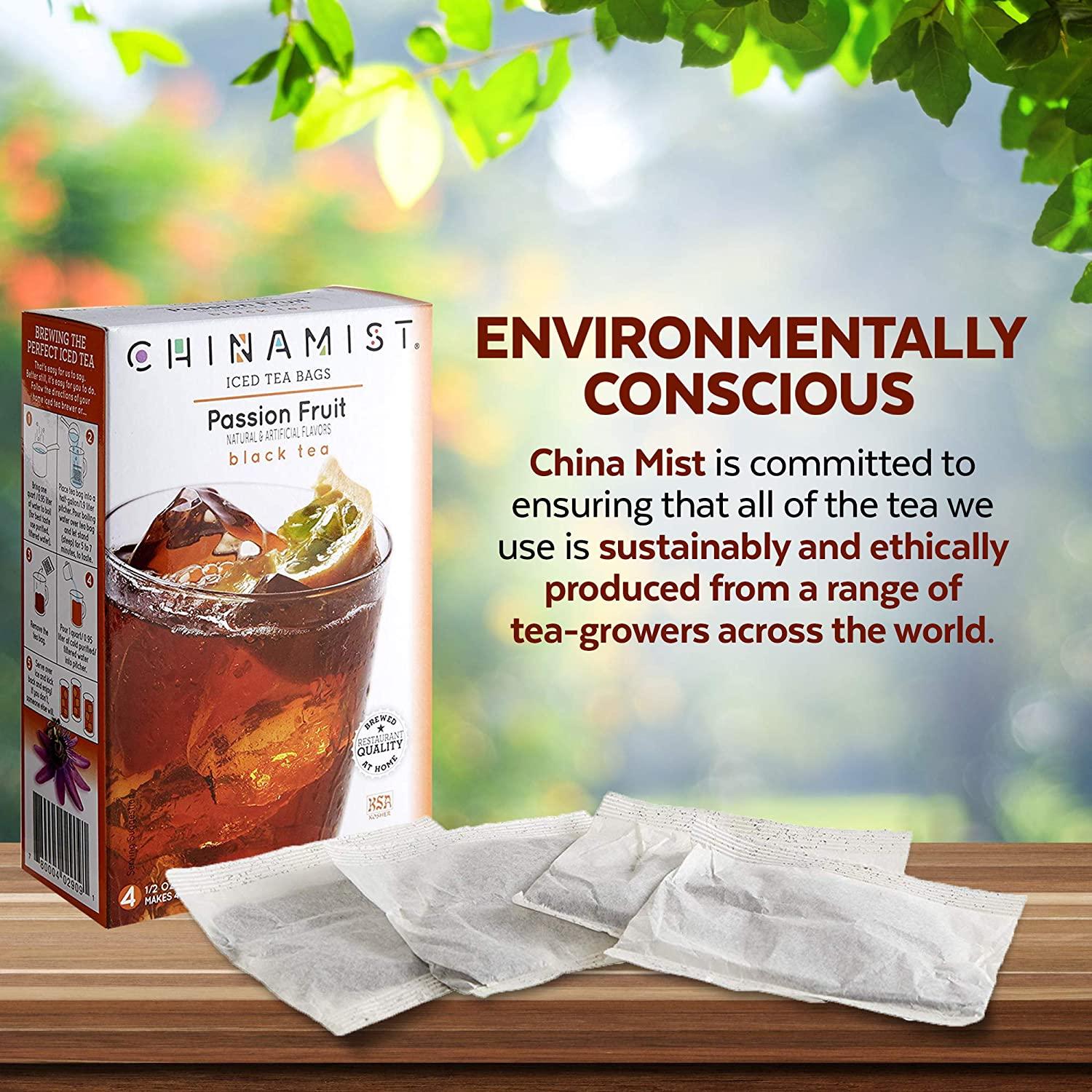 China Mist Iced Tea Passion Fruit Black Iced Tea Bags Each Tea Bag