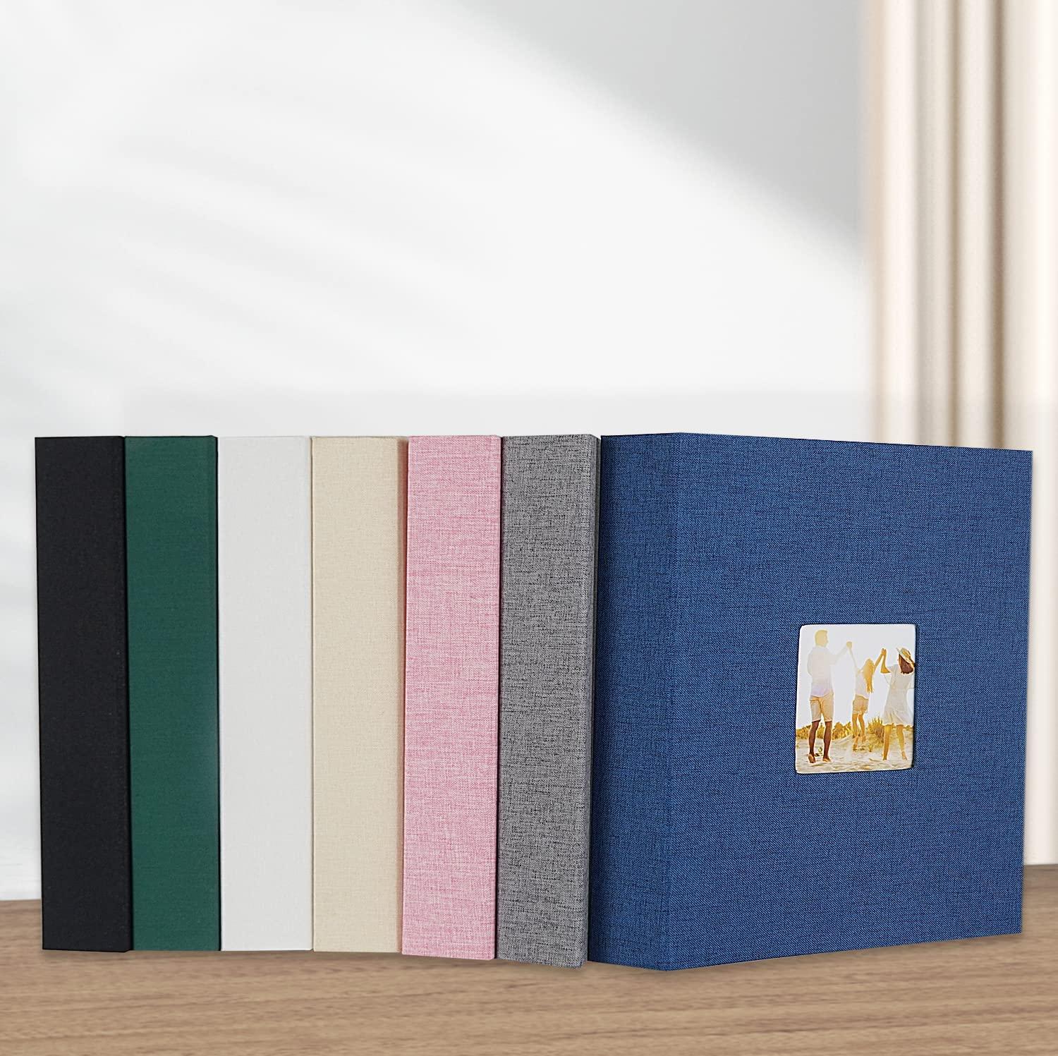 Album Fotografico 8x10 Con Copertina In Pelle Blu E Pagine Trasparenti - Contiene 50 Foto Verticali, Per Matrimonio E Famiglia
