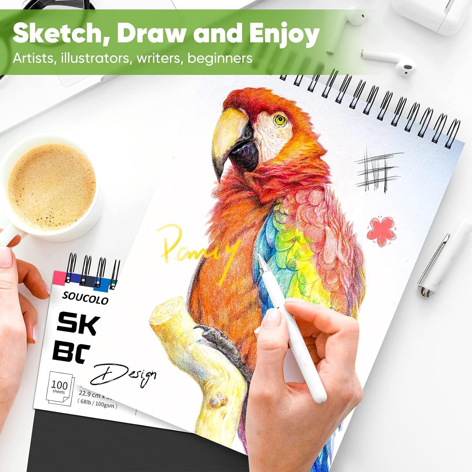 Sketch Book: Large Water Colour Puppy Sketch Pad for Drawing Doodling  Scribbling Painting Sketching: 121 Pages 8.5 x 11 Premium Sketchbook  Blank  Boys Teens Tweens Adults Who Love To Create by