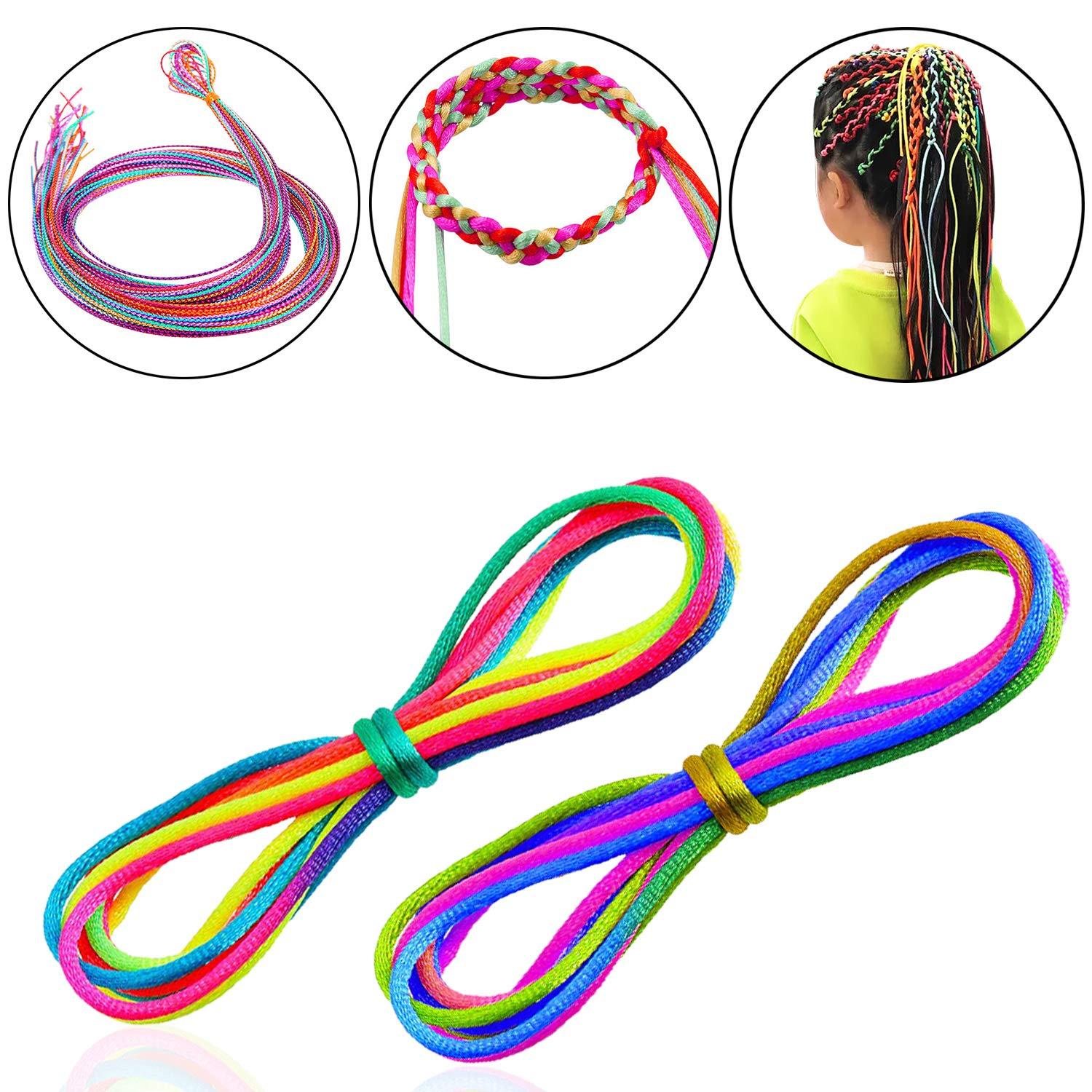 Noverlife 88PCS Colorful Hair Strings for Braids and Braiding