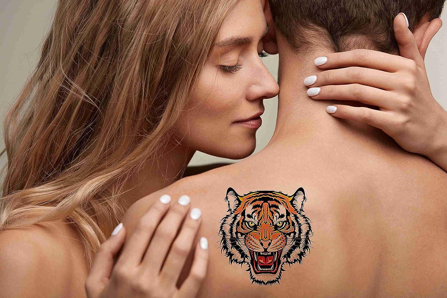 30Pcs Lion Wolf Tiger Animal Half Arm Sleeve Temporary Tattoo Sticker For  Men(8.3x5.9 inch) : Amazon.sg: Beauty