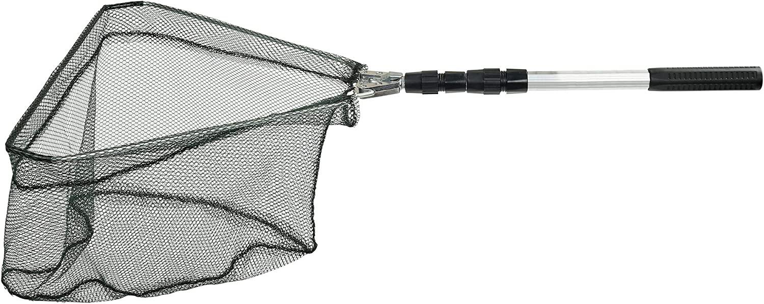RESTCLOUD Fishing Landing Net with Telescoping Pole Handle, Fishing net  Freshwater for Kids Men Women, Extend to 40-63 Inches A: Aluminum Handle,  50 Full