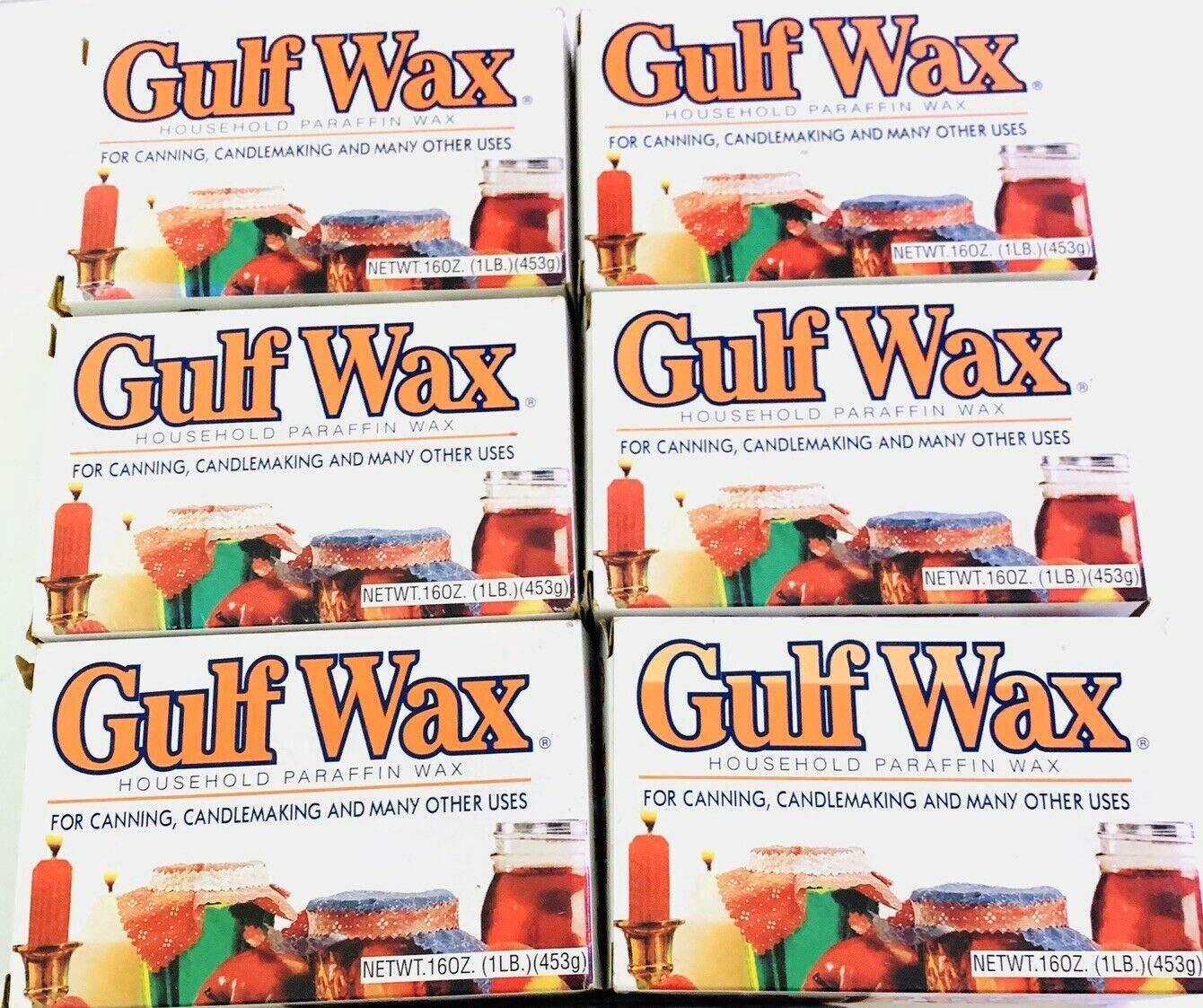 Lot of 6 Fresh 16oz Paraffin Canning Candle Gulf Wax