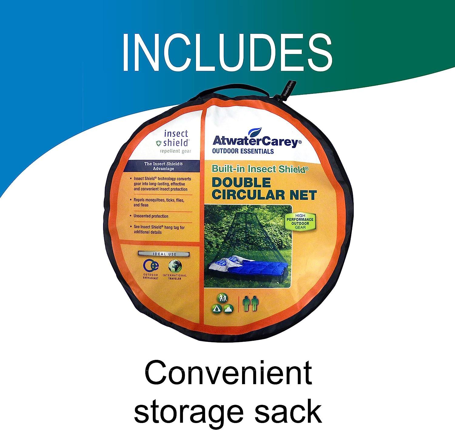 Atwater Carey Double Circular Bed Mosquito Net Treated with Insect