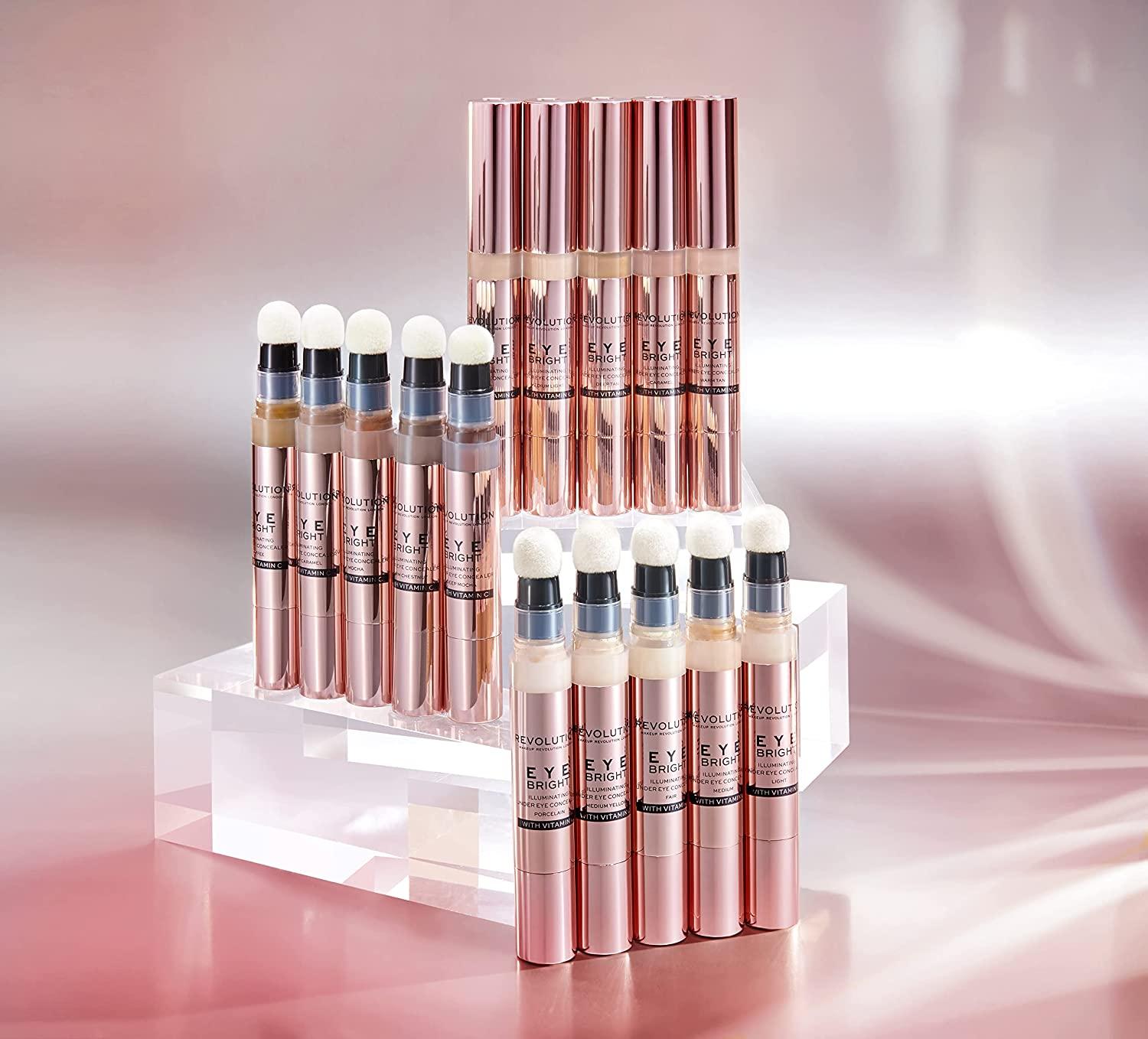 Makeup Revolution Eye Bright Concealer, Buildable Coverage, Dewy Finish