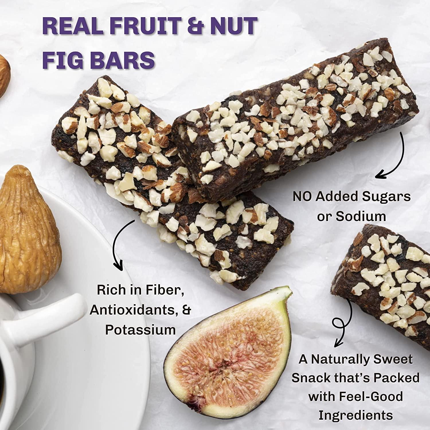 FigNuts Fig Bars Gluten Free Fig Bars, Fig Bar with Real Fruit Snack
