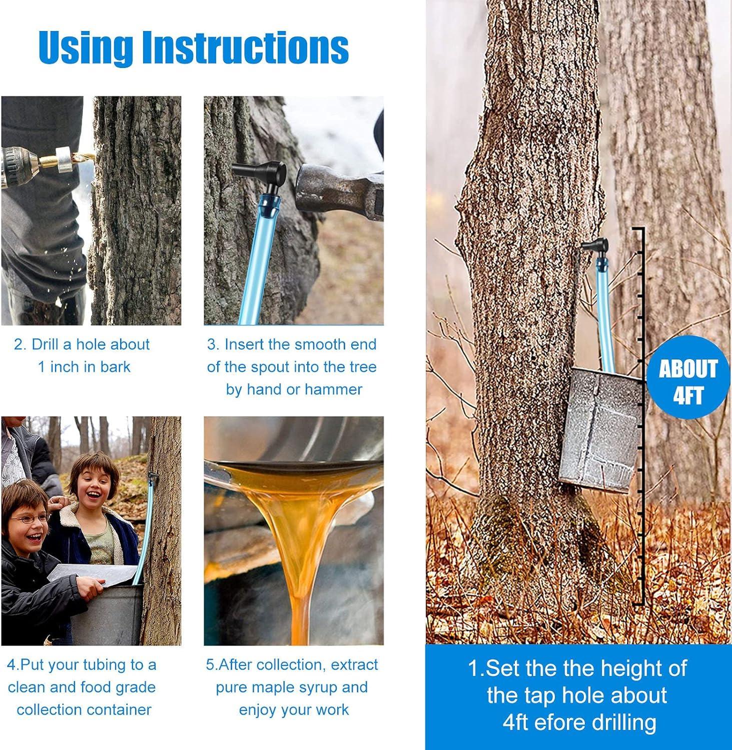 ALLOMN Maple Syrup Tree Tapping Kit 12 Set Maple Tree Extractor Tool ...