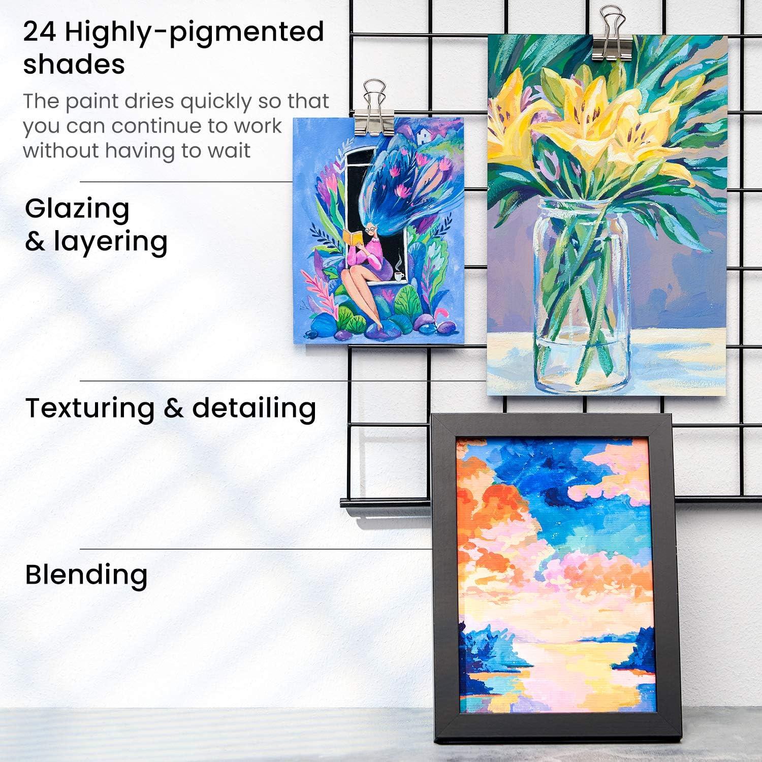 Buy ARTEZA Oil Paint Set, 24 Colors in 12ml/0.4 US fl oz Tubes