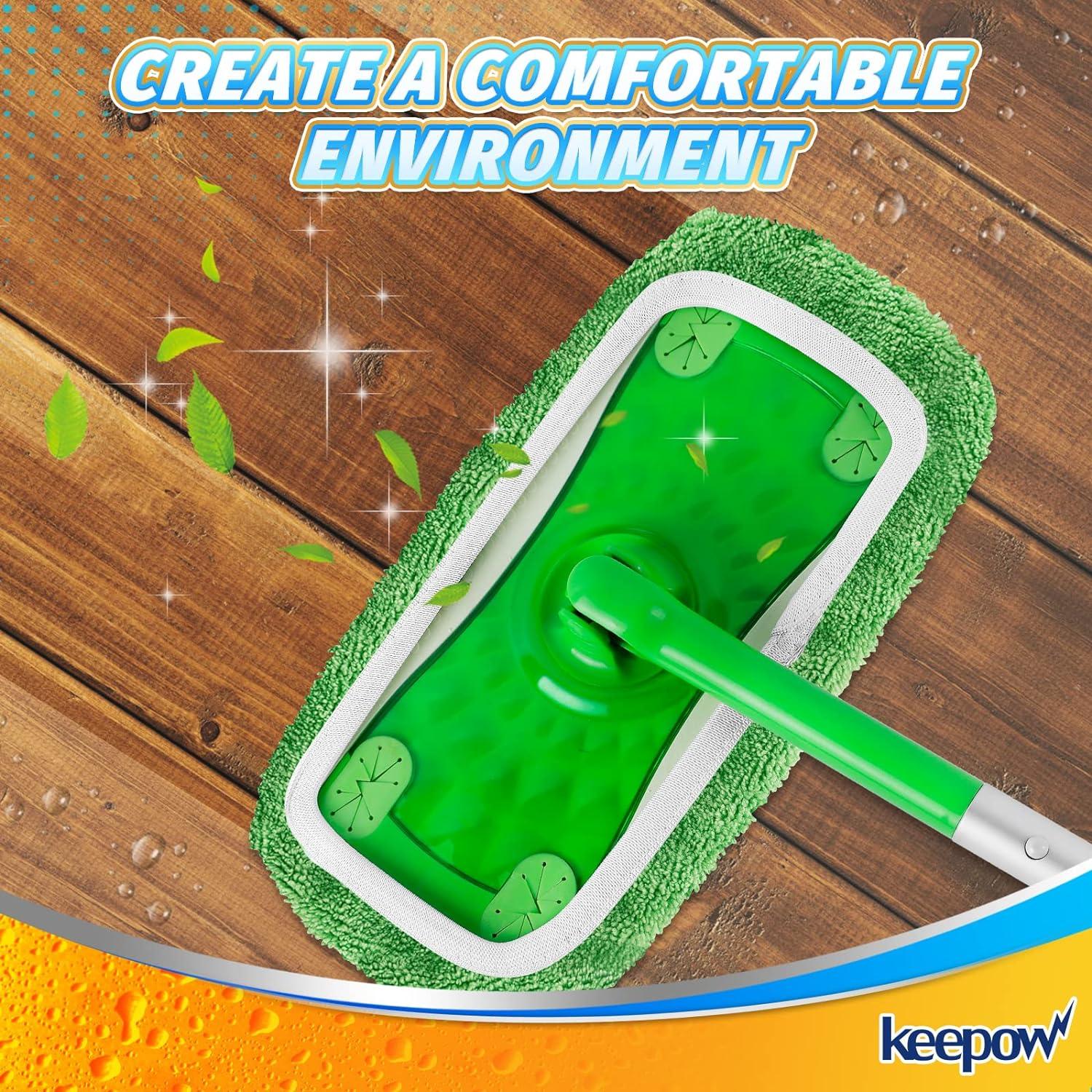 KEEPOW Reusable XL Mop Pads Compatible for Swiffer XL Sweeper, X