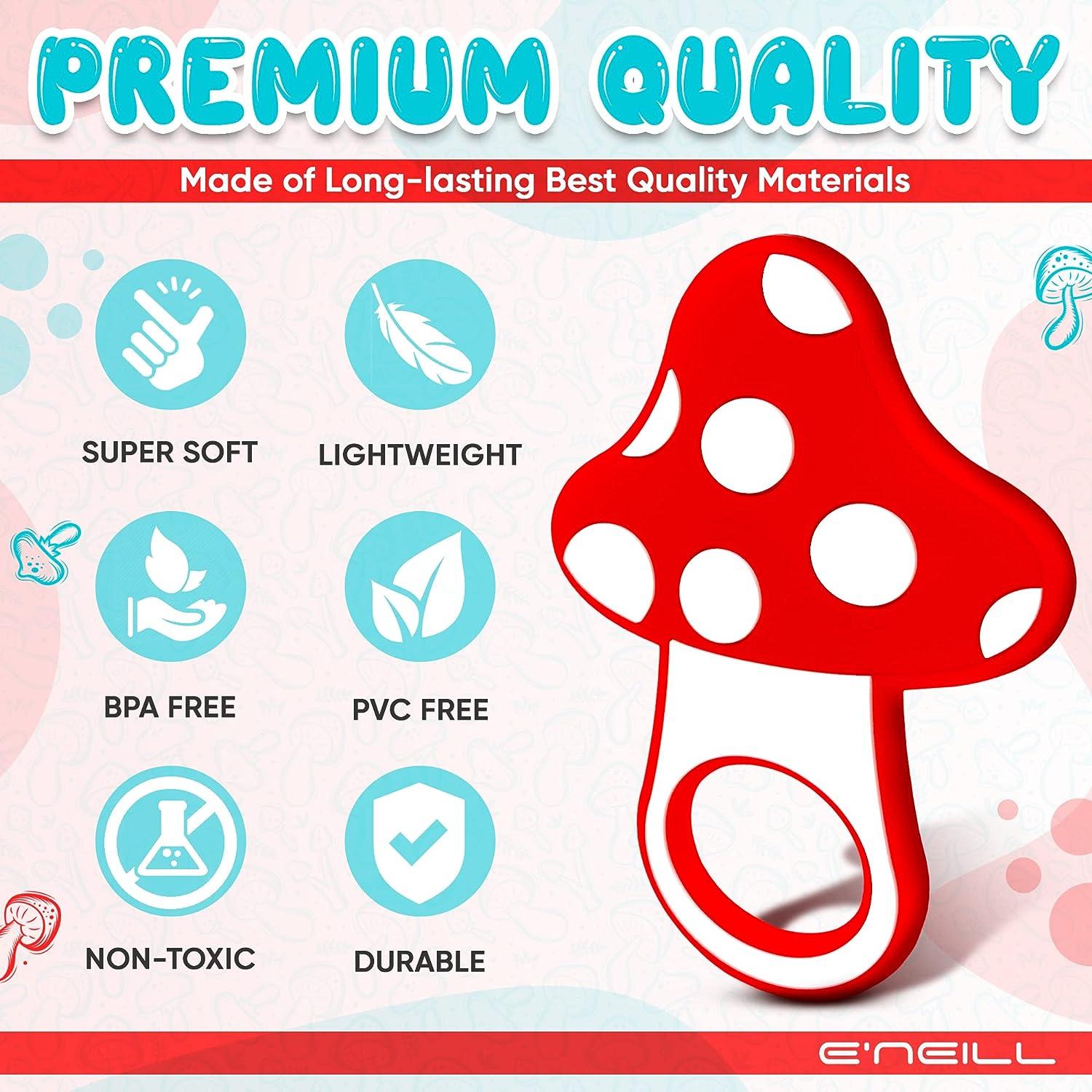 Mushroom Teething Toy Sensory & Visual Exploration and Teething