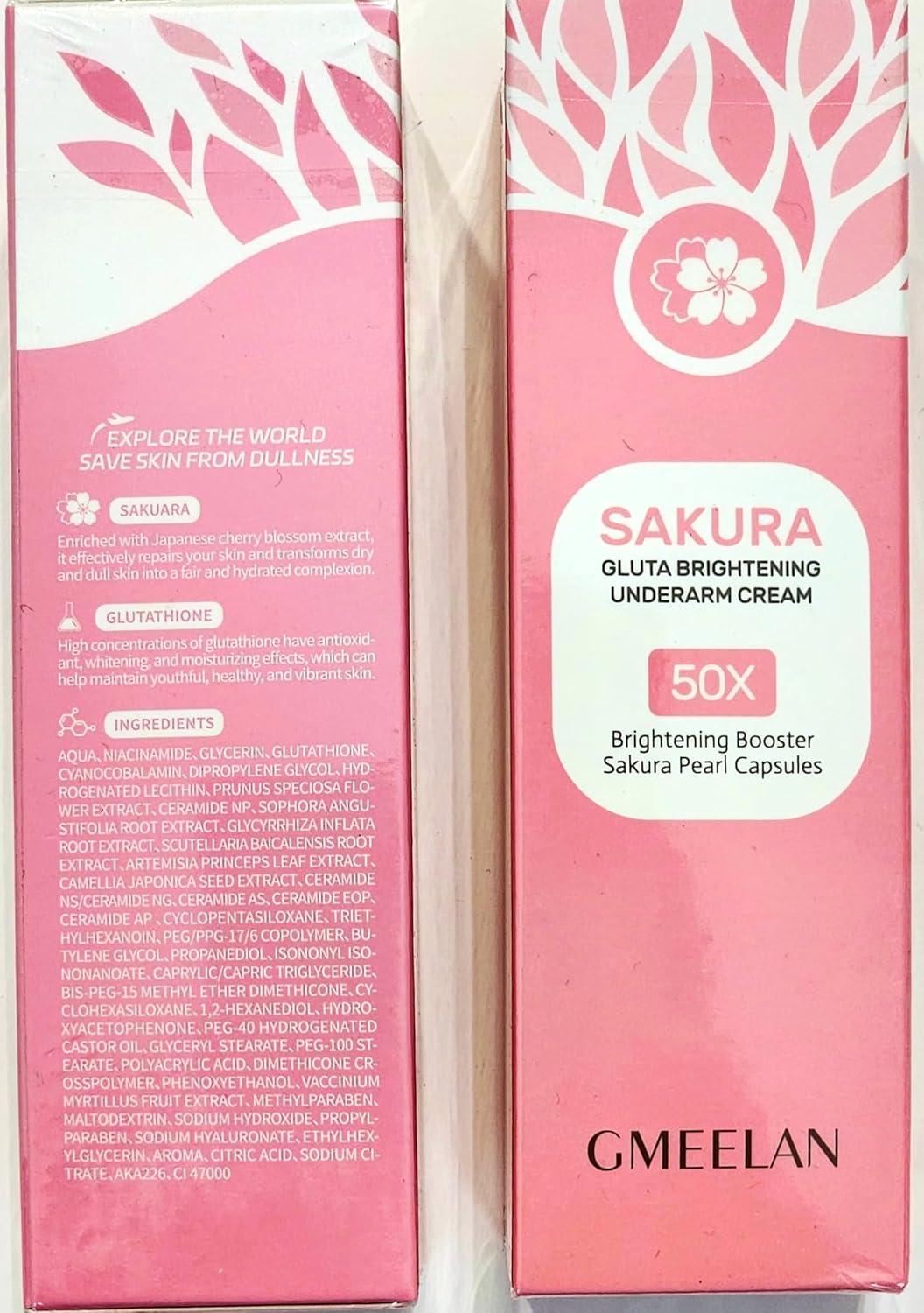 is sublingual glutathione effective Sakura Gluta Underarm Cream - Japanese Cherry Blossom & Niacinamide for  Dark Spots Nourishing & Hydrating 30g | Buy Now with Express International  Delivery