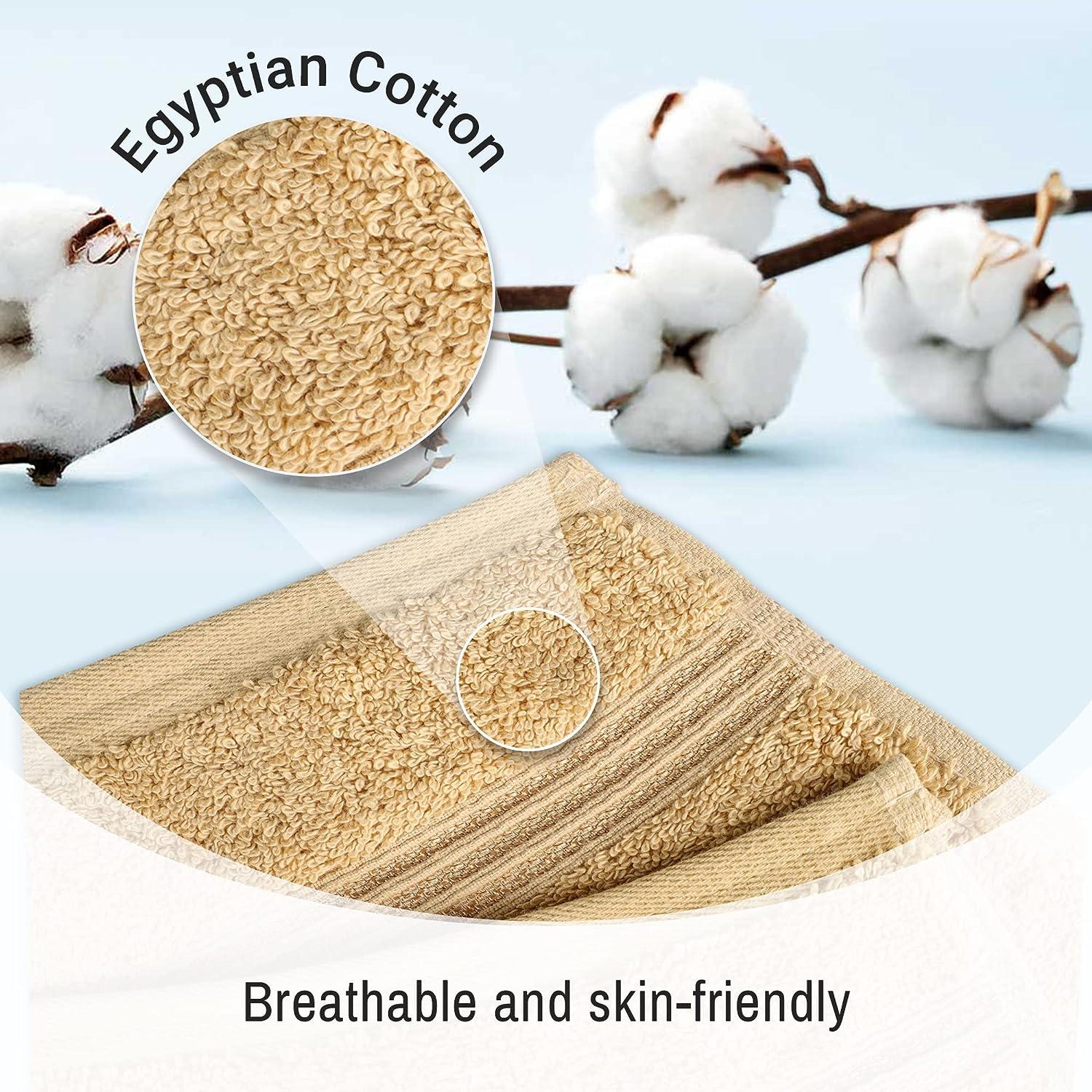 SUPERIOR Luxury Cotton Bath Towel Set - 6-Piece Towel Set, Premium Egyptian Cotton  Towels, Gold Gold 6PC Set